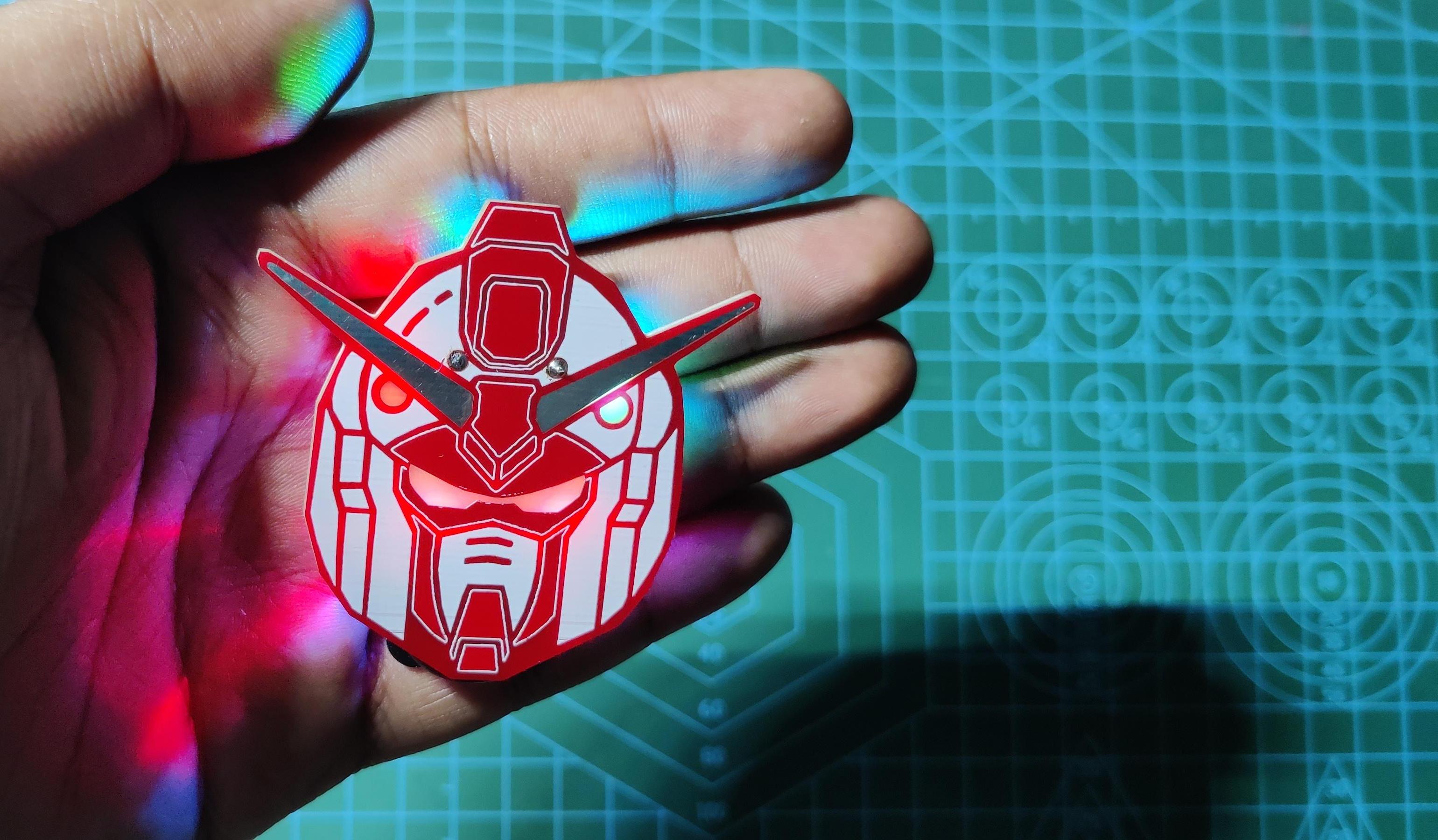 Gundam Themed PCB Badge