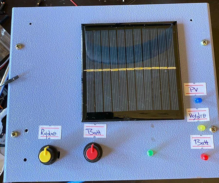 Control Board Between Solar and Hydropower