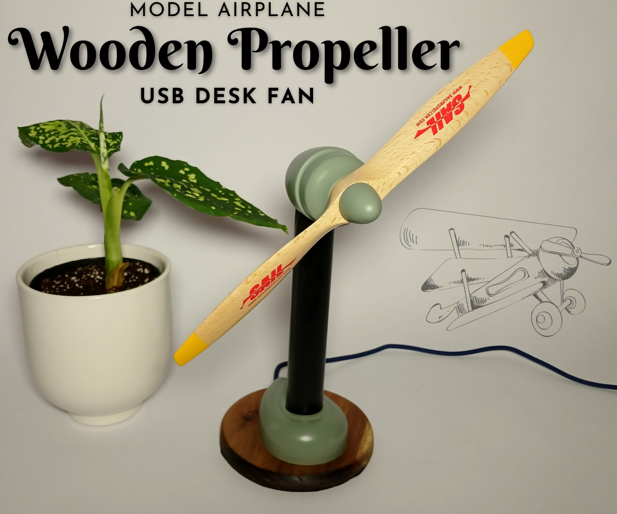 Make Your Own Wooden Propeller USB Desk Fan!