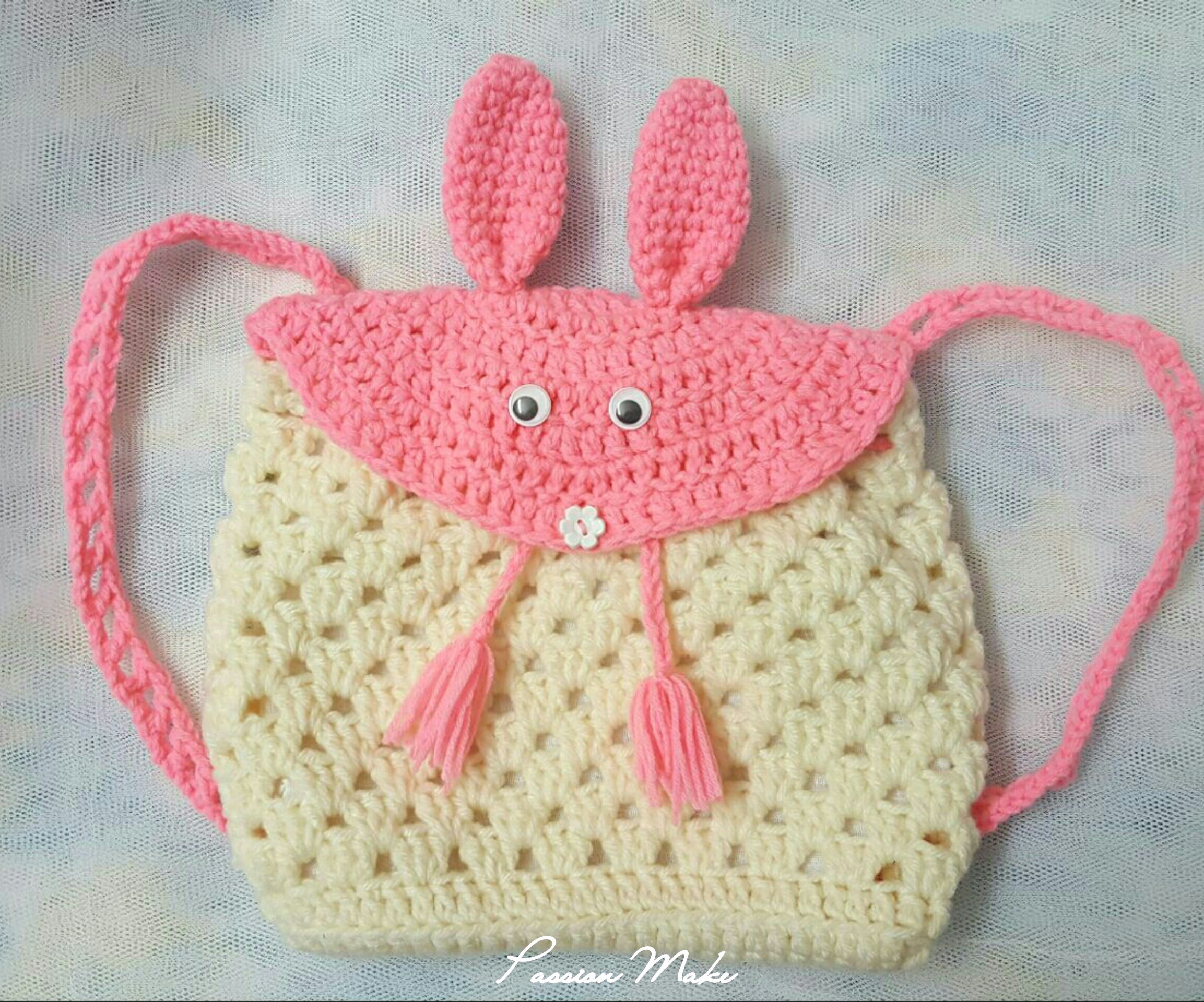 Crochet Bunny Backpack