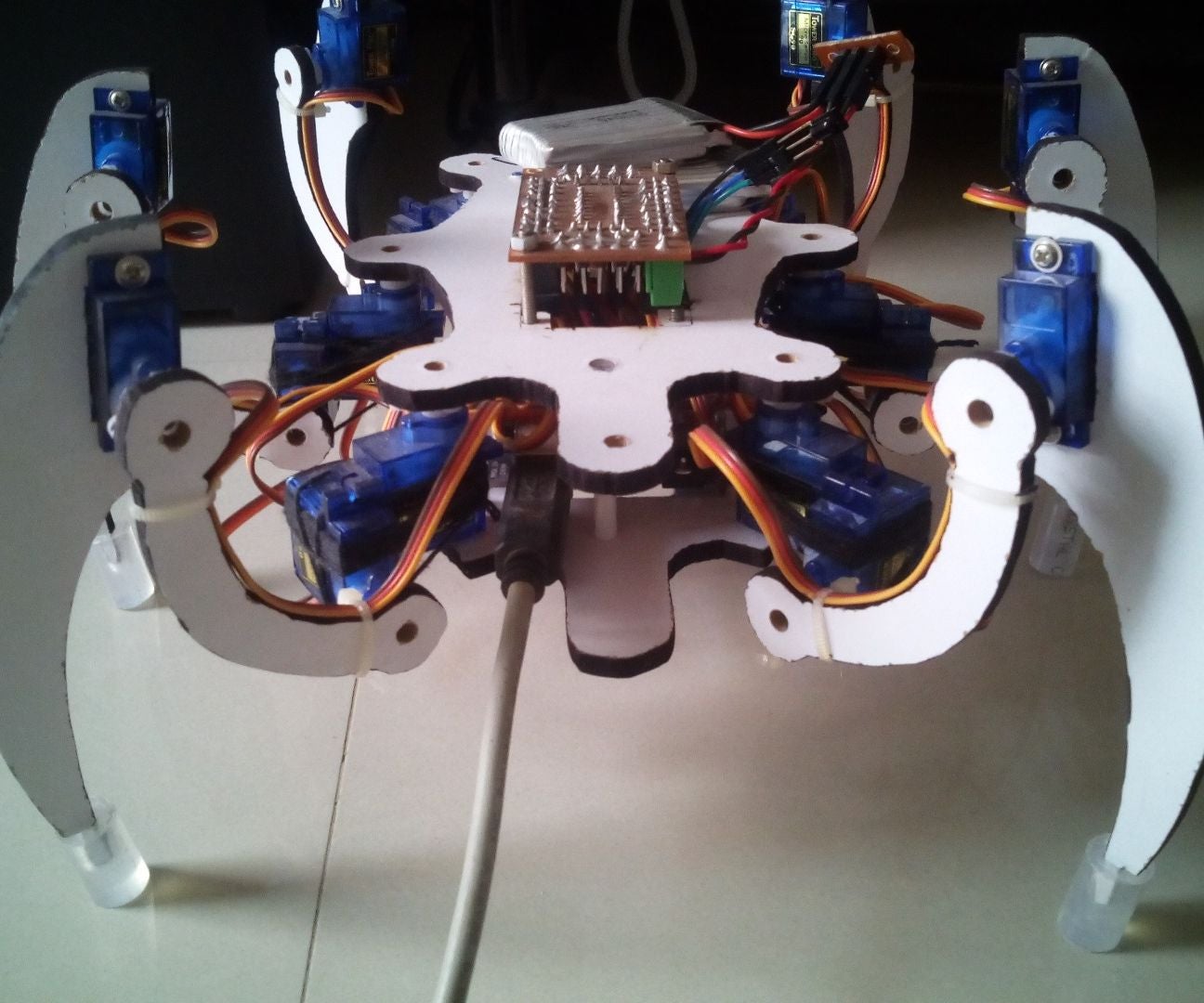 Hexapod Shoe With Hot Glue Stick