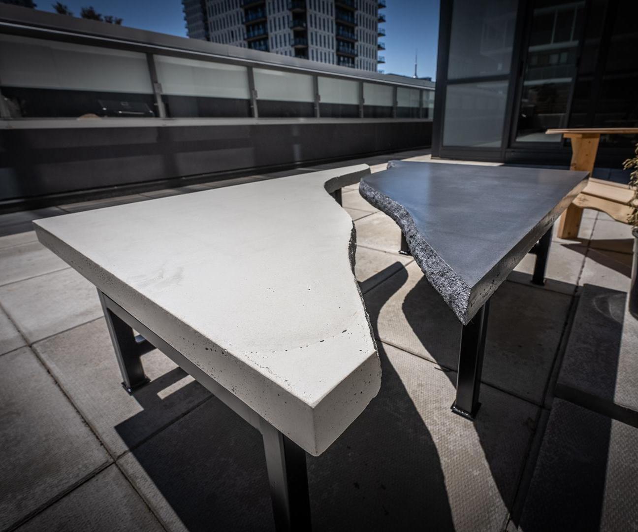 The Zero Wood Black and White Concrete Outdoor Table