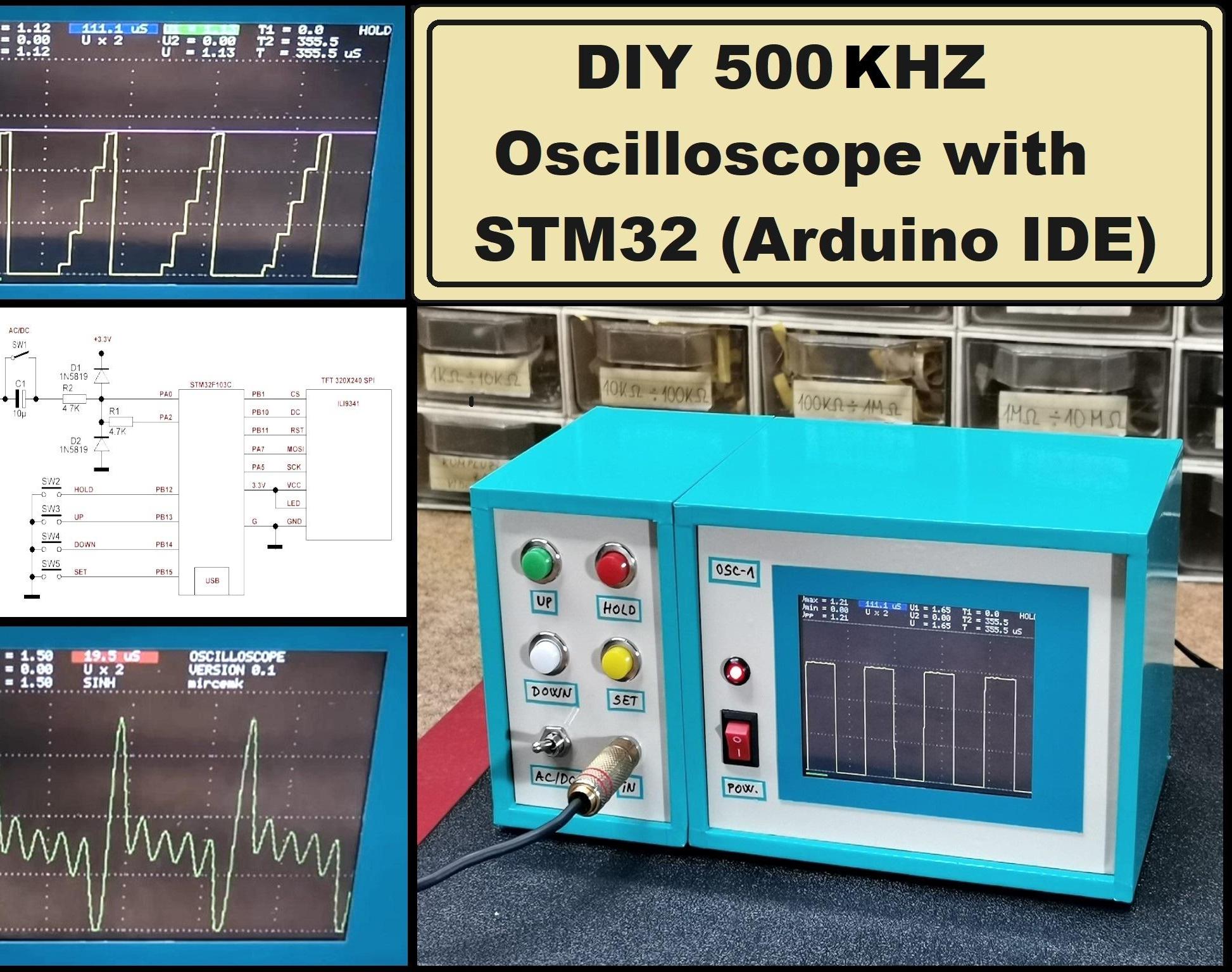 How to Make Simple 500KHz Oscilloscope With STM32 ( Arduino IDE )