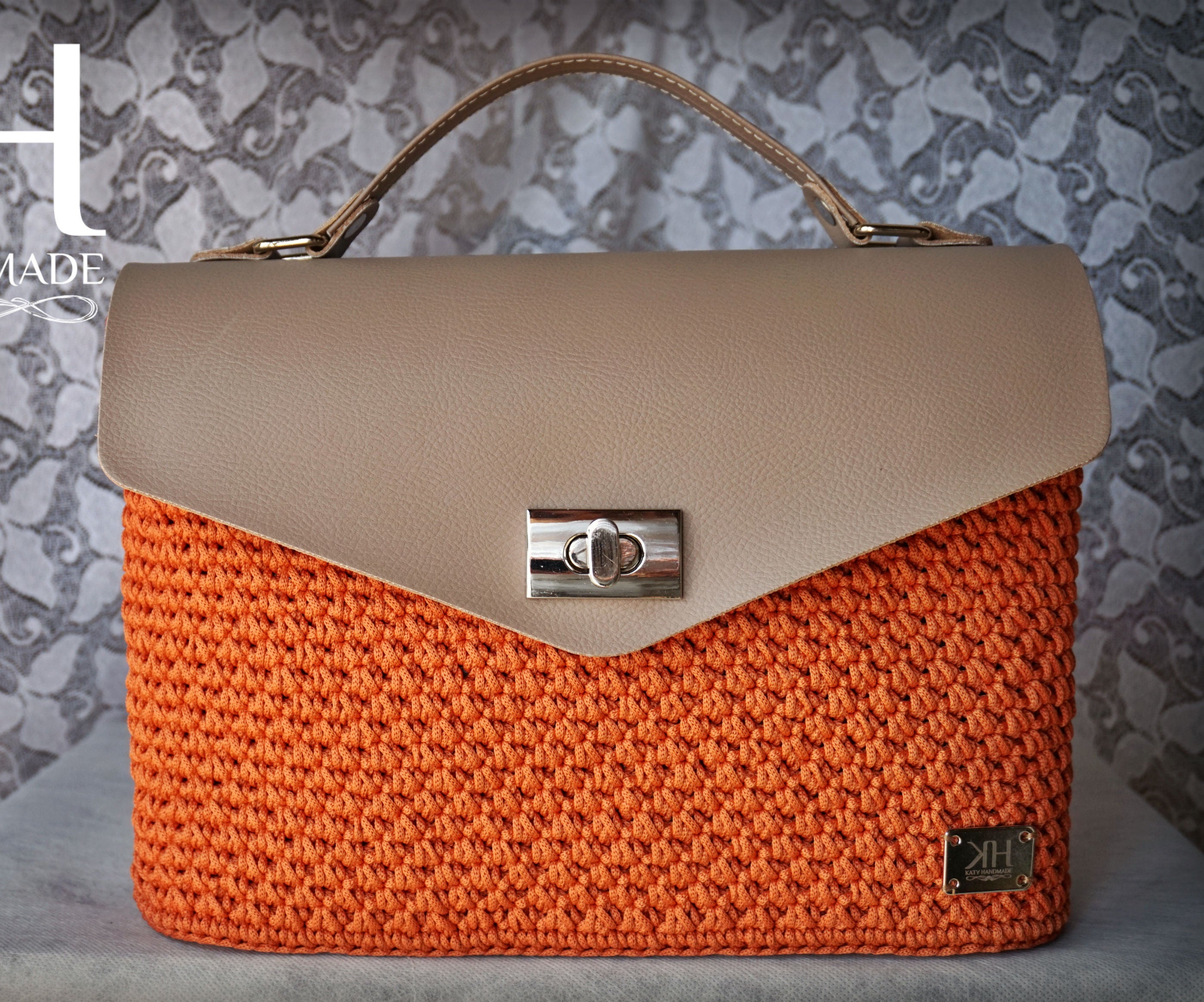 Crochet Bag "Autumn" | Leaf Stitch