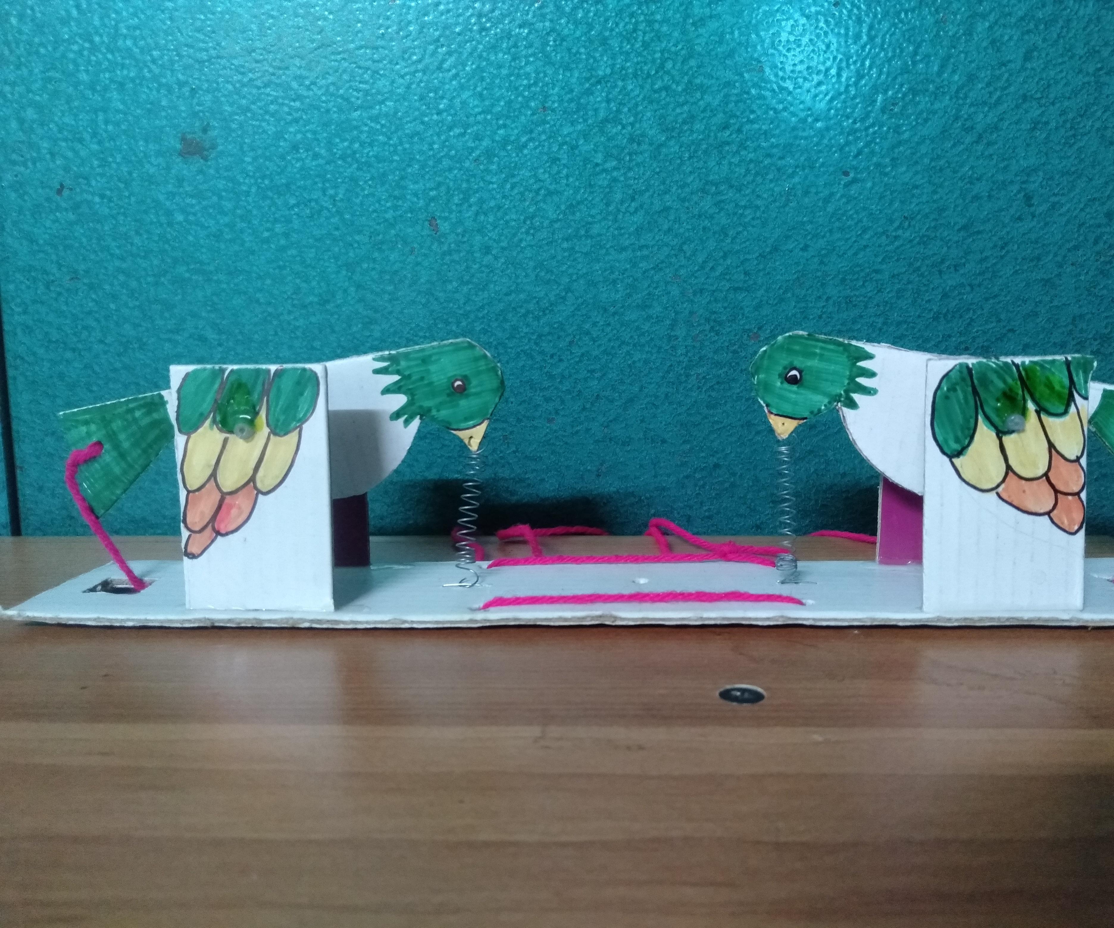 Decorative Birds Hanging Made by Cardboard Sheet