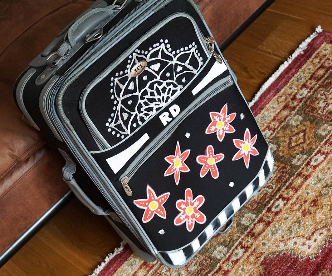 Fun Ways to Decorate a Suitcase | Painting Fabric Luggage