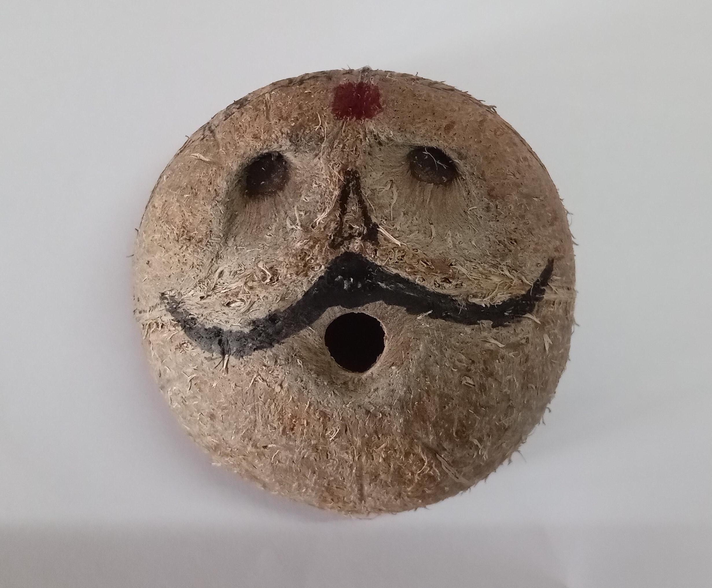 Unusual Use of Coconut Shells - Making Emoji Using Coconut Shells