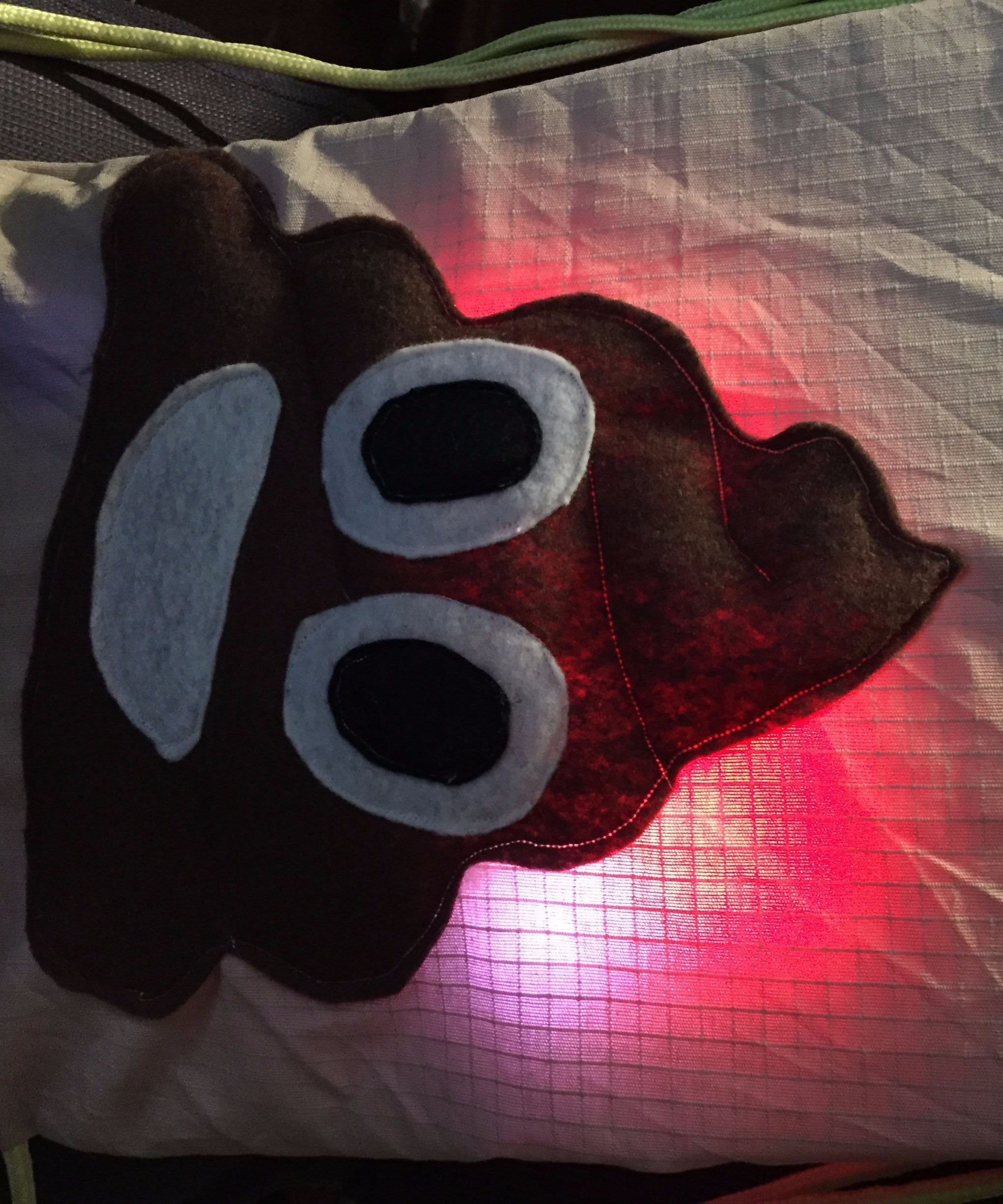 Neopixel Flaming Poop Emoji Bag