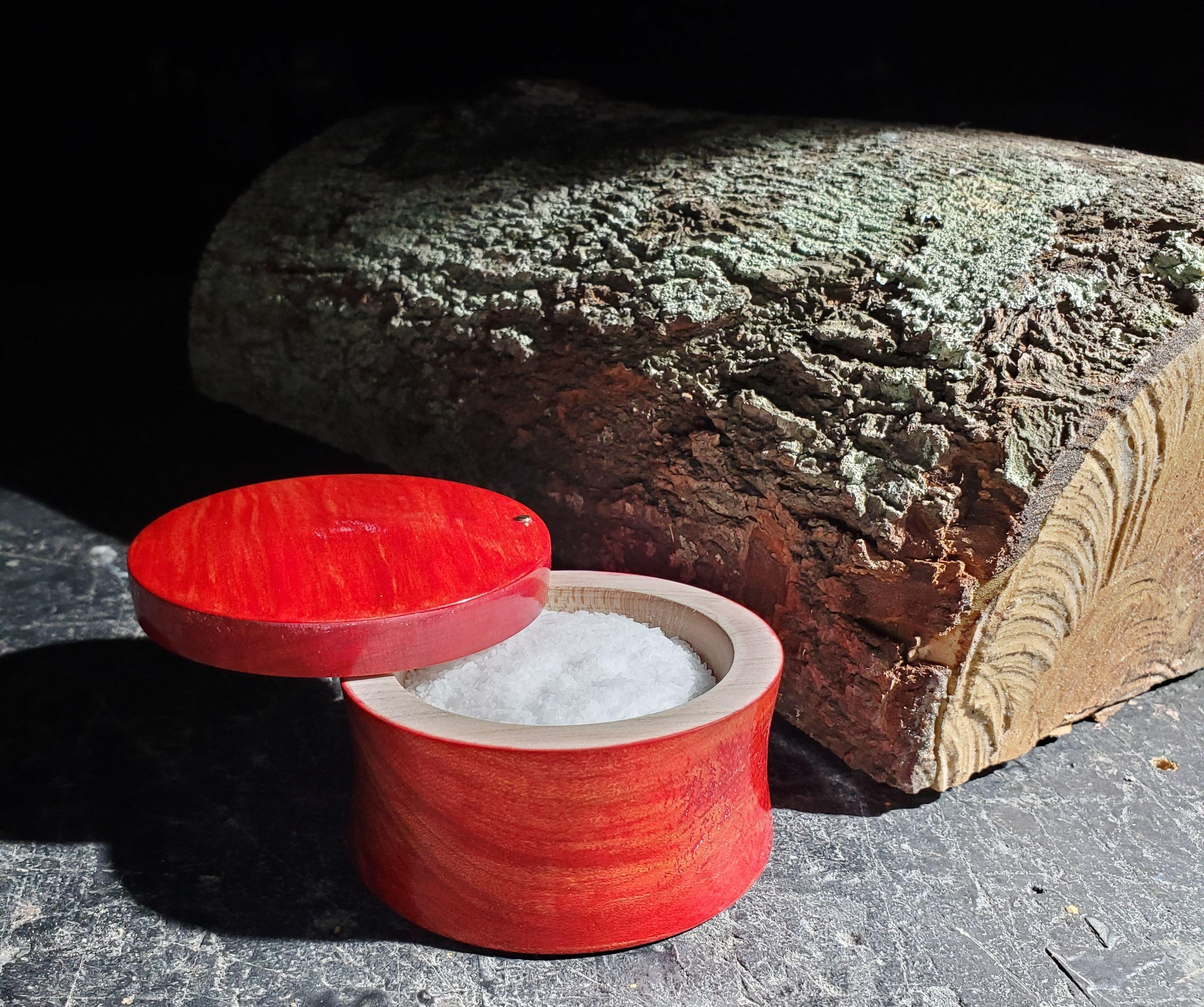 From Log to Salt Cellar - Using a Red Sharpie Marker to Tint Wood