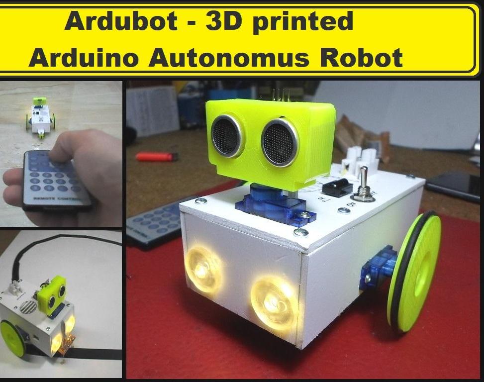 DIY Ardubot - 3D Printed Autonomus Arduino Robot