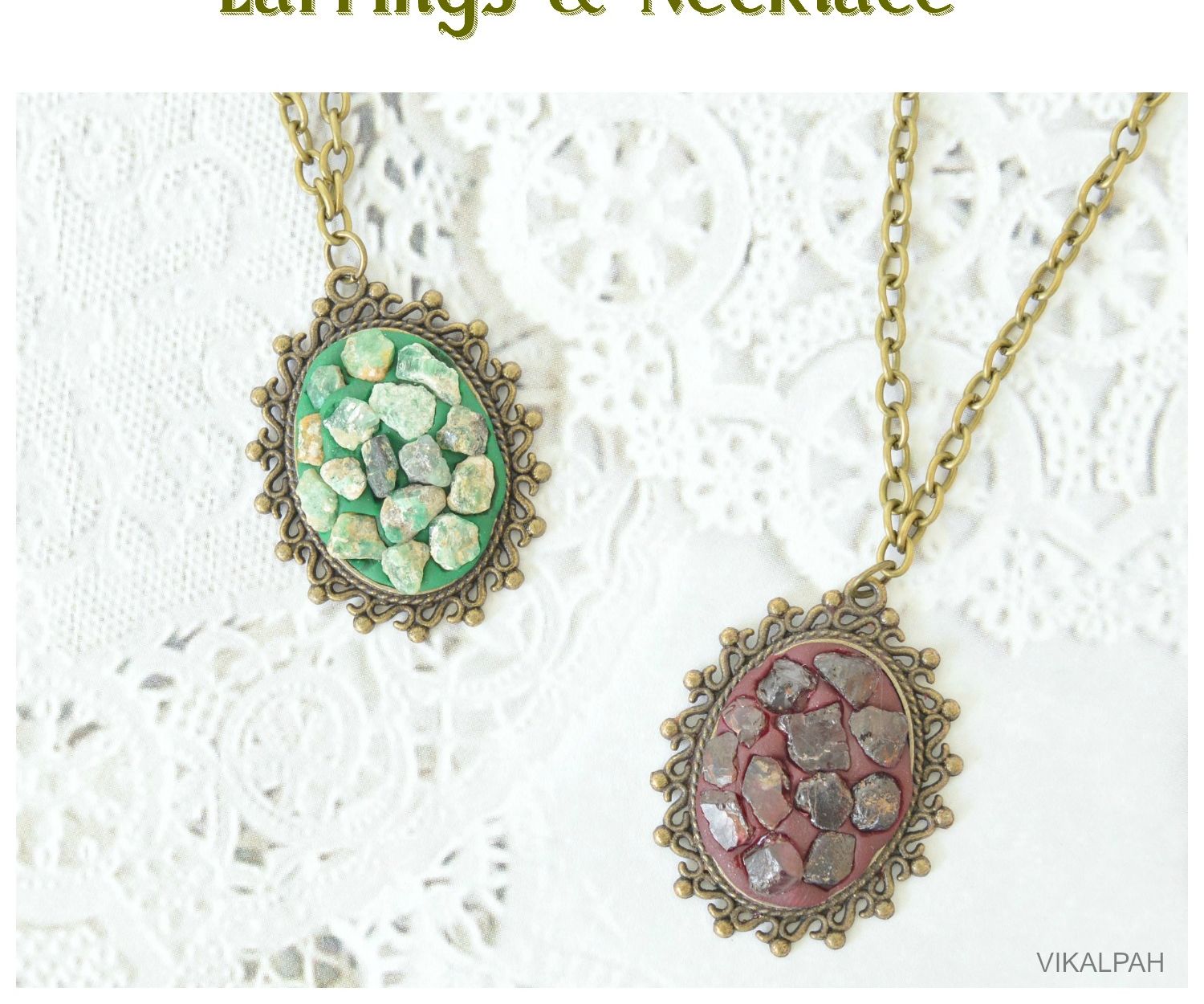 DIY Gemstone Jewelry - Earrings & Necklace