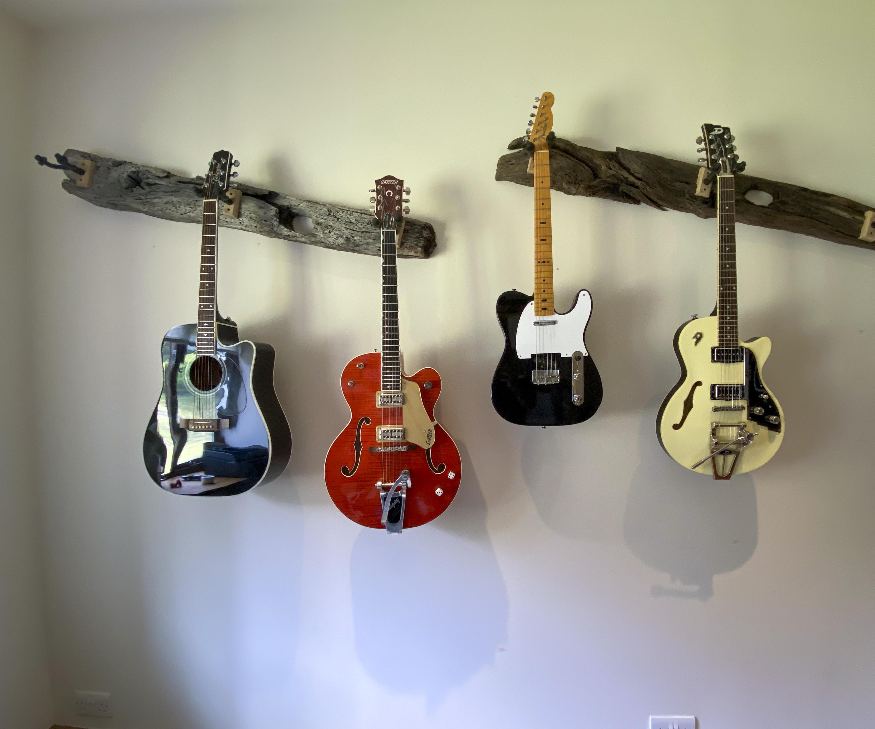 Guitar Hanger From Piece of Oak Driftwood