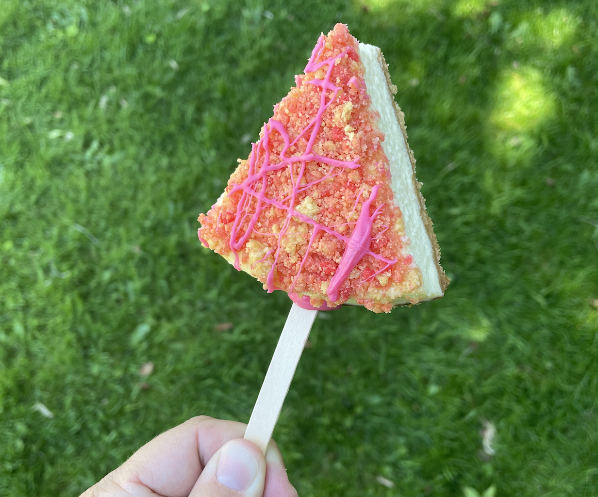 Frozen Strawberry Lemonade Cheesecake Pops