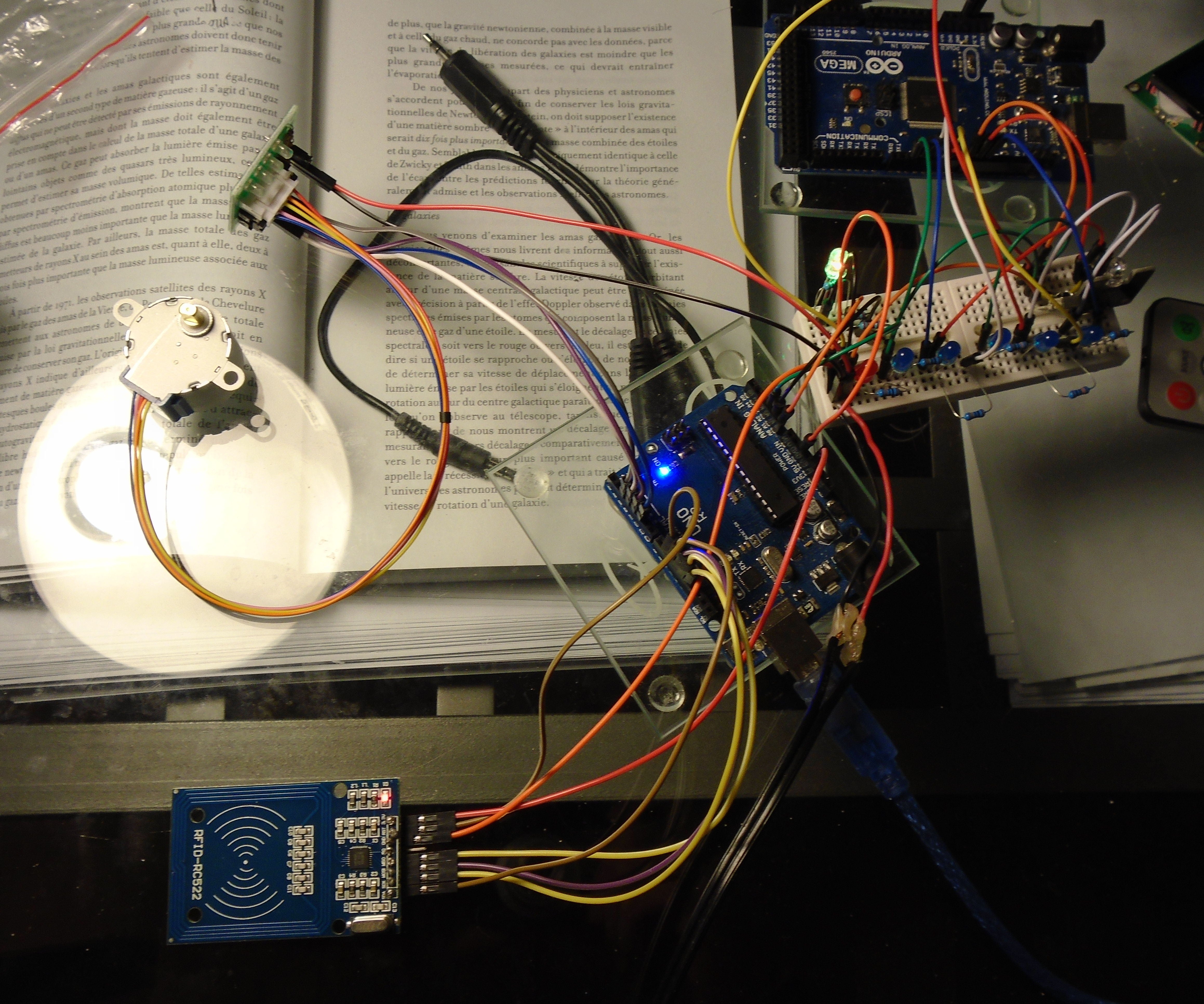 RFID RC522 and Normal DC Motor