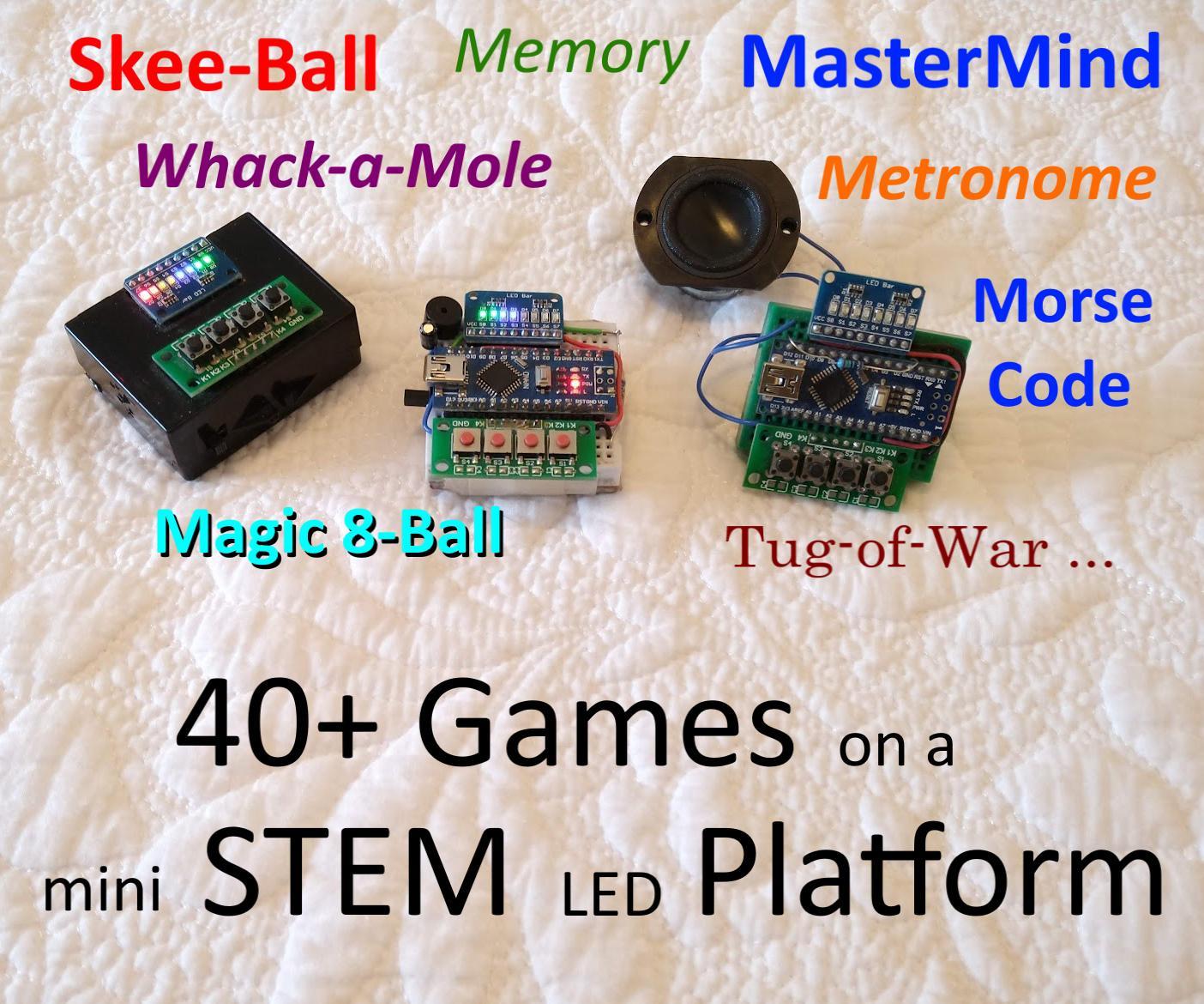 40+ Games on a Mini STEM LED Game Platform
