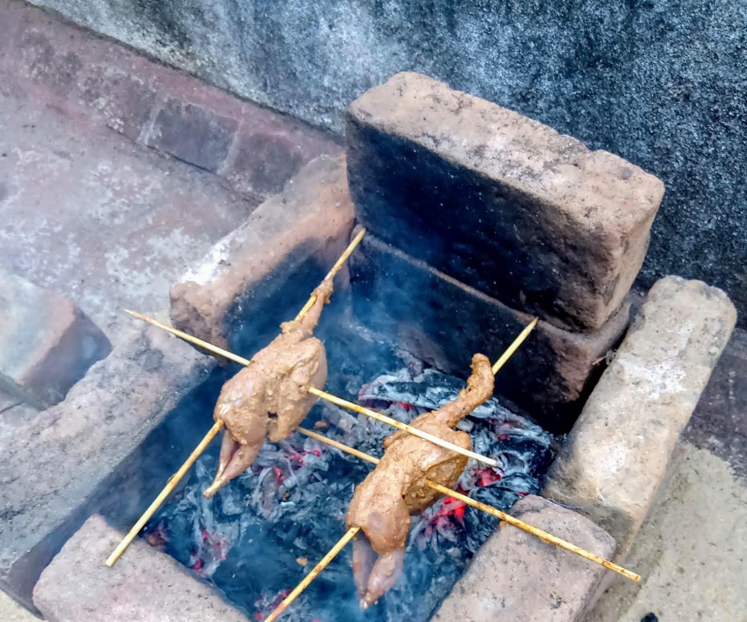 Primitive Cooking Techniques: Wood-fire Roasted Quail & Clay Baked Quail Eggs!