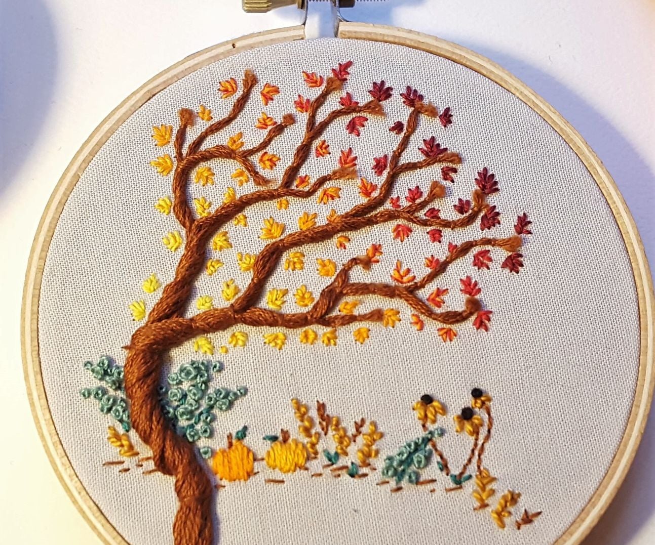 Autumn Embroidery Wall Hanging