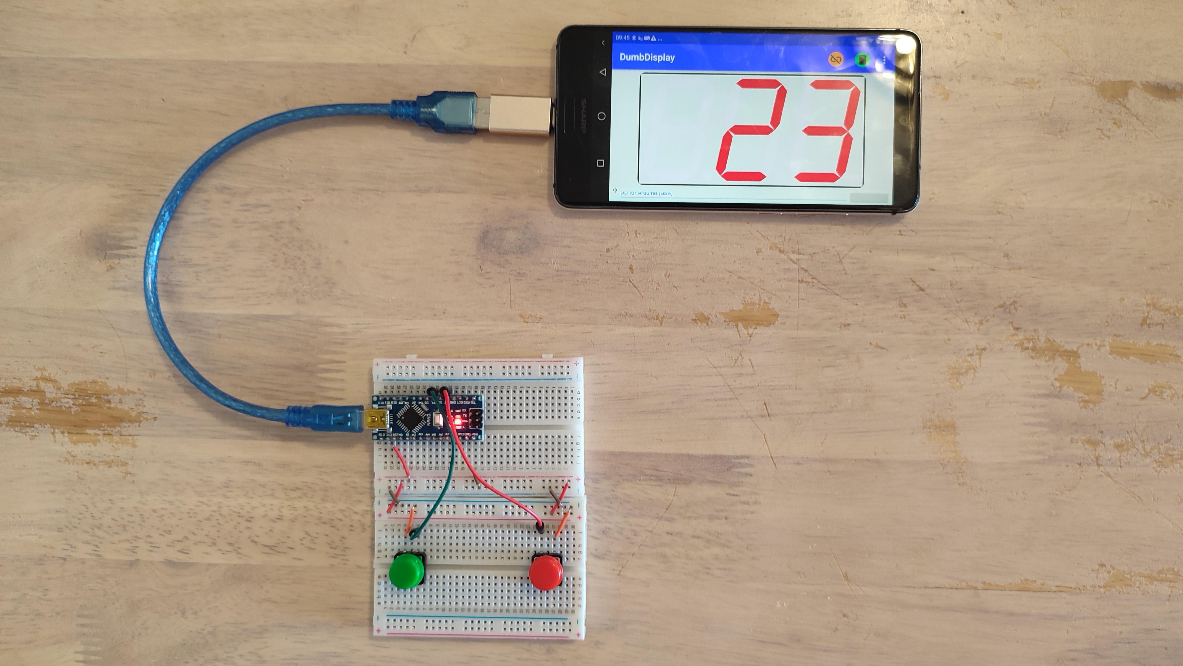 Button Click Counting With Virtual 7 Segment Display