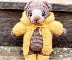 Crochet Cute Stuffed Bear in Rain Coat and Boots Using Knit Stitch