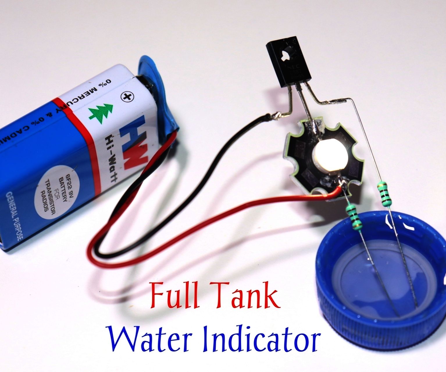 Full Tank Water Indicator Circuit Using D882 Transistor