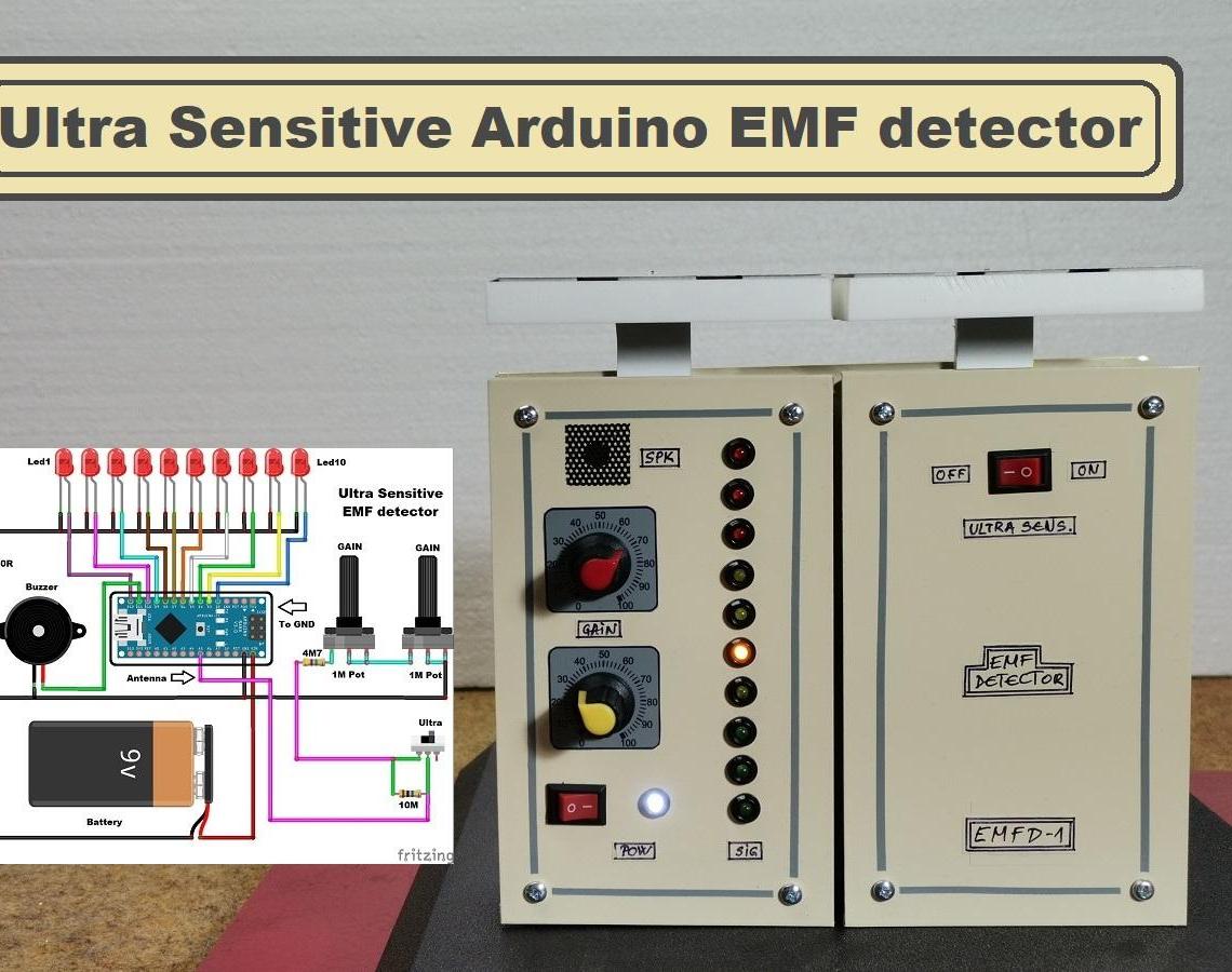 DIY ULTRA-SENSITIVE Arduino EMF (Electromagnetic Field) Detector