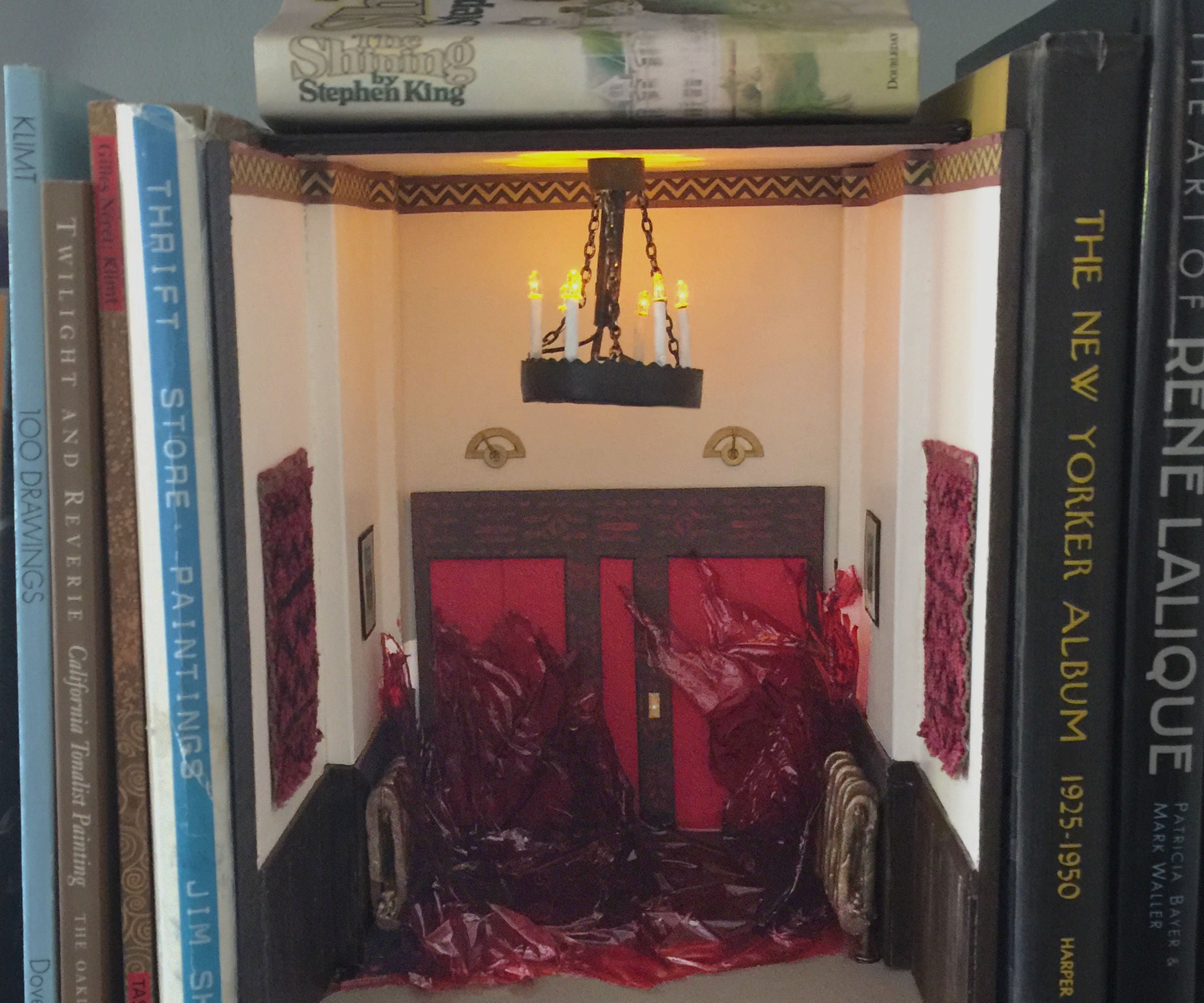 Book Nook Insert Epoxy Blood Elevator From the Shining