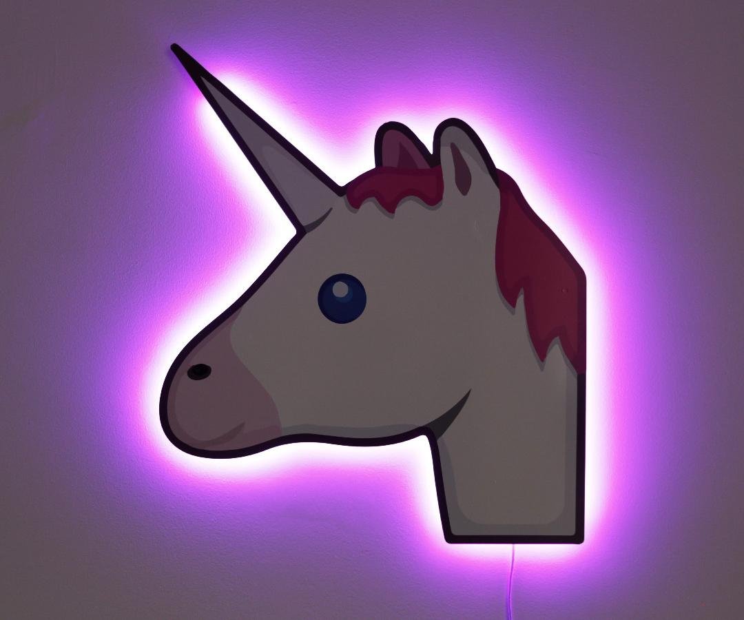 Unicorn Emoji Rainbow Lamp