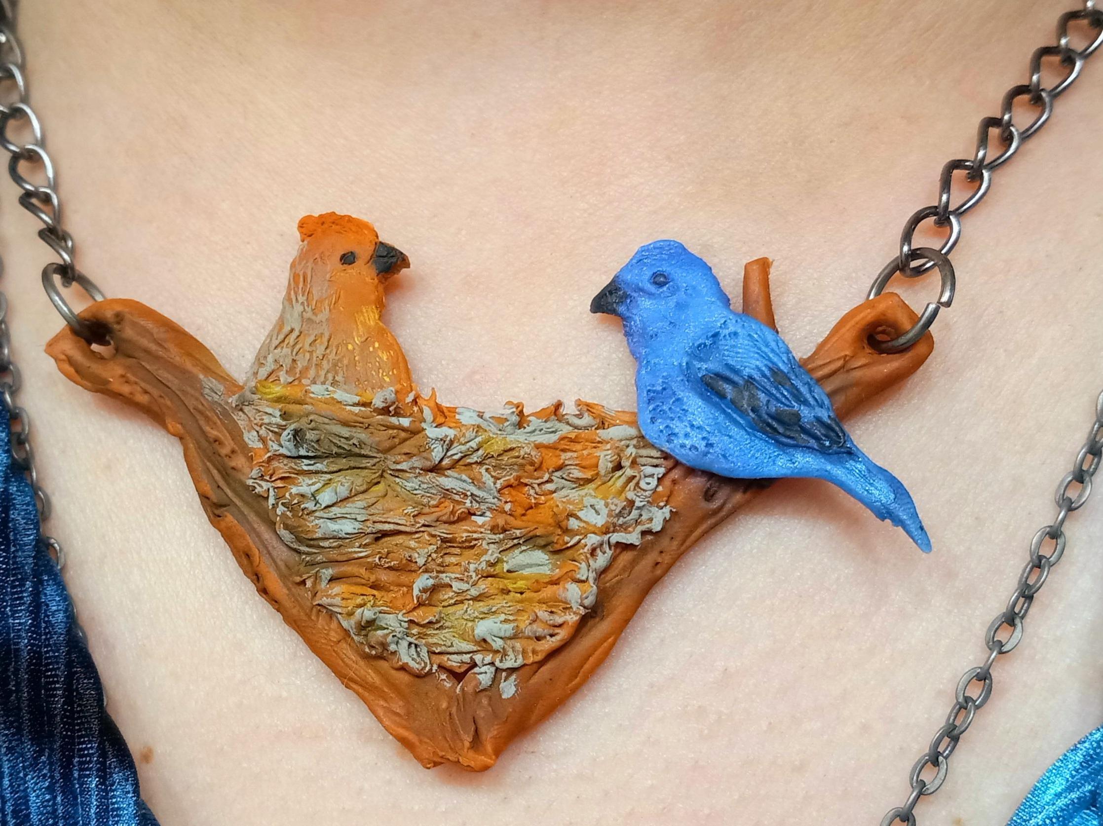 Indigo Bunting Necklace