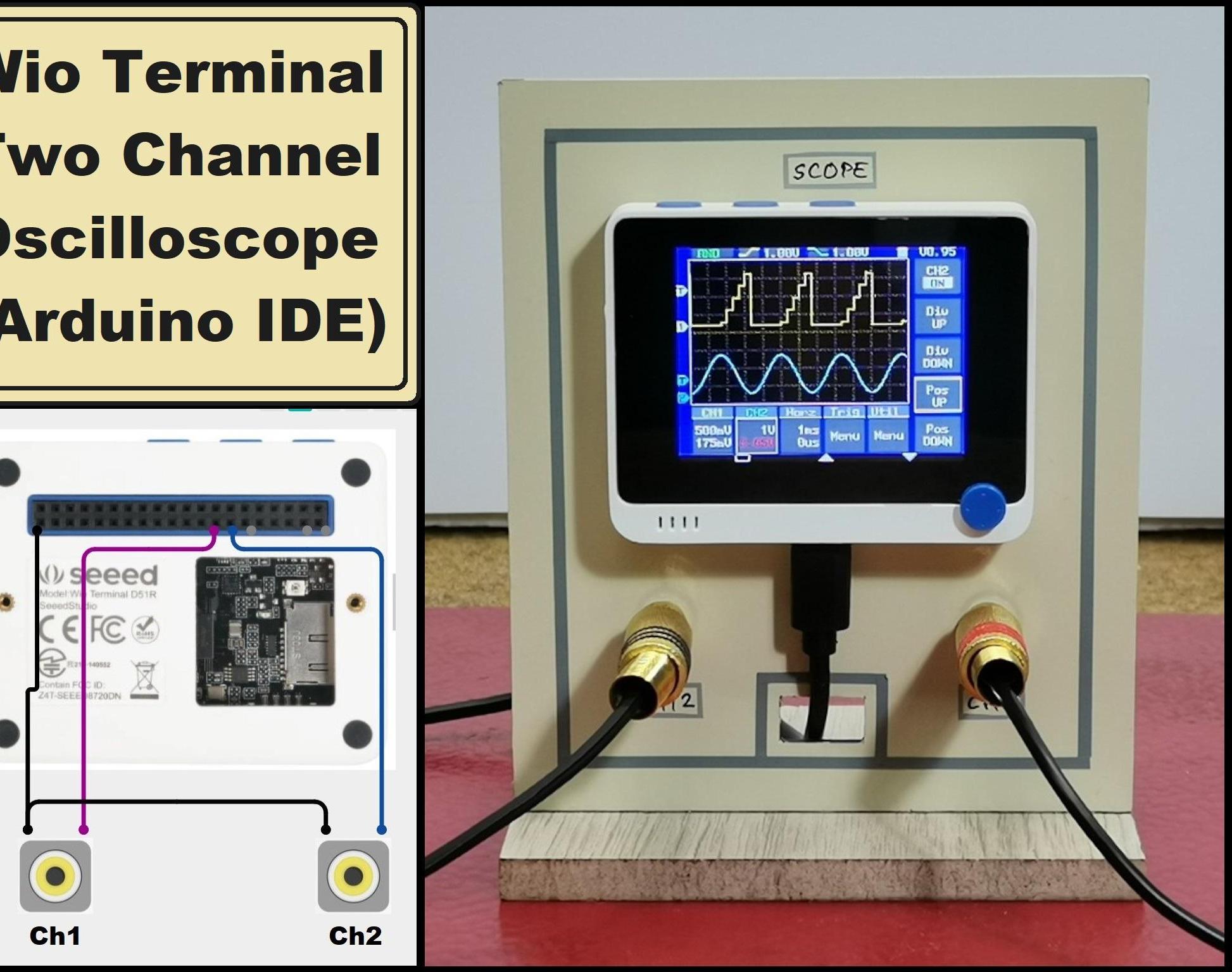 Wio Terminal Two Channel Scope (Ardiono IDE)