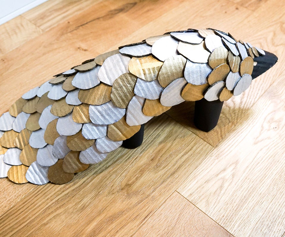 DIY Cardboard Pangolin | Sculpt an Armoured Animal With Recycled Card