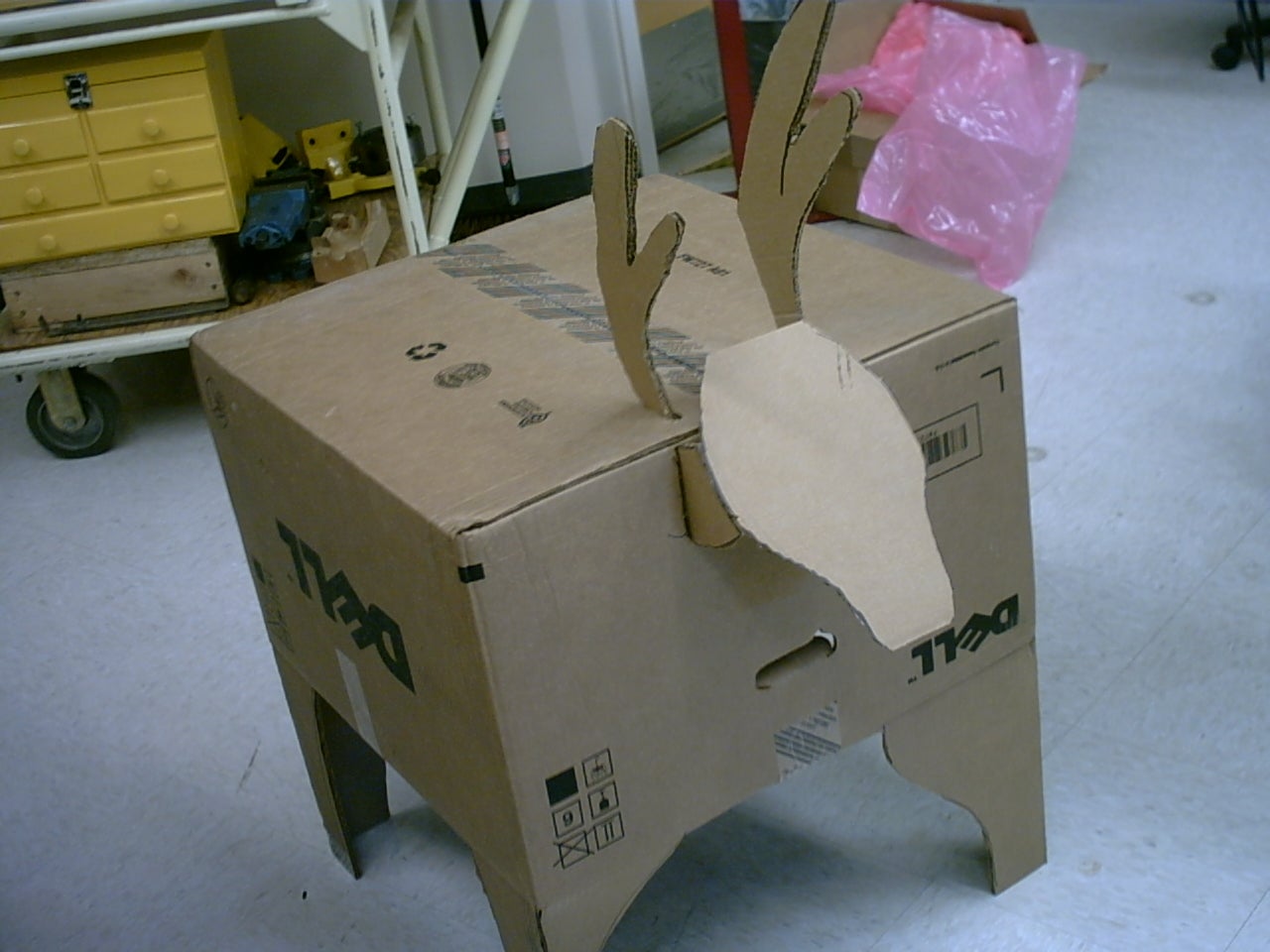 Make a Reindeer From a Computer Carton