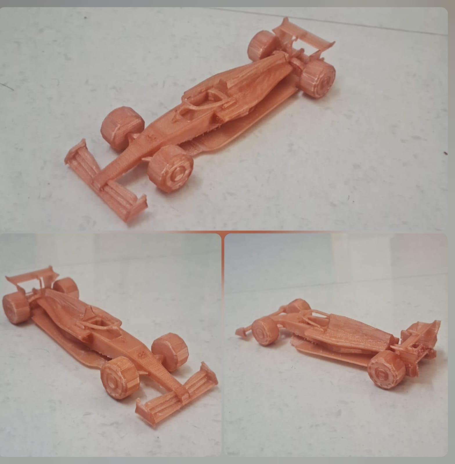 A F1 Car (Formula One) Model in Autodesk Fusion 360 for 3D Printing, Published As an STL File.