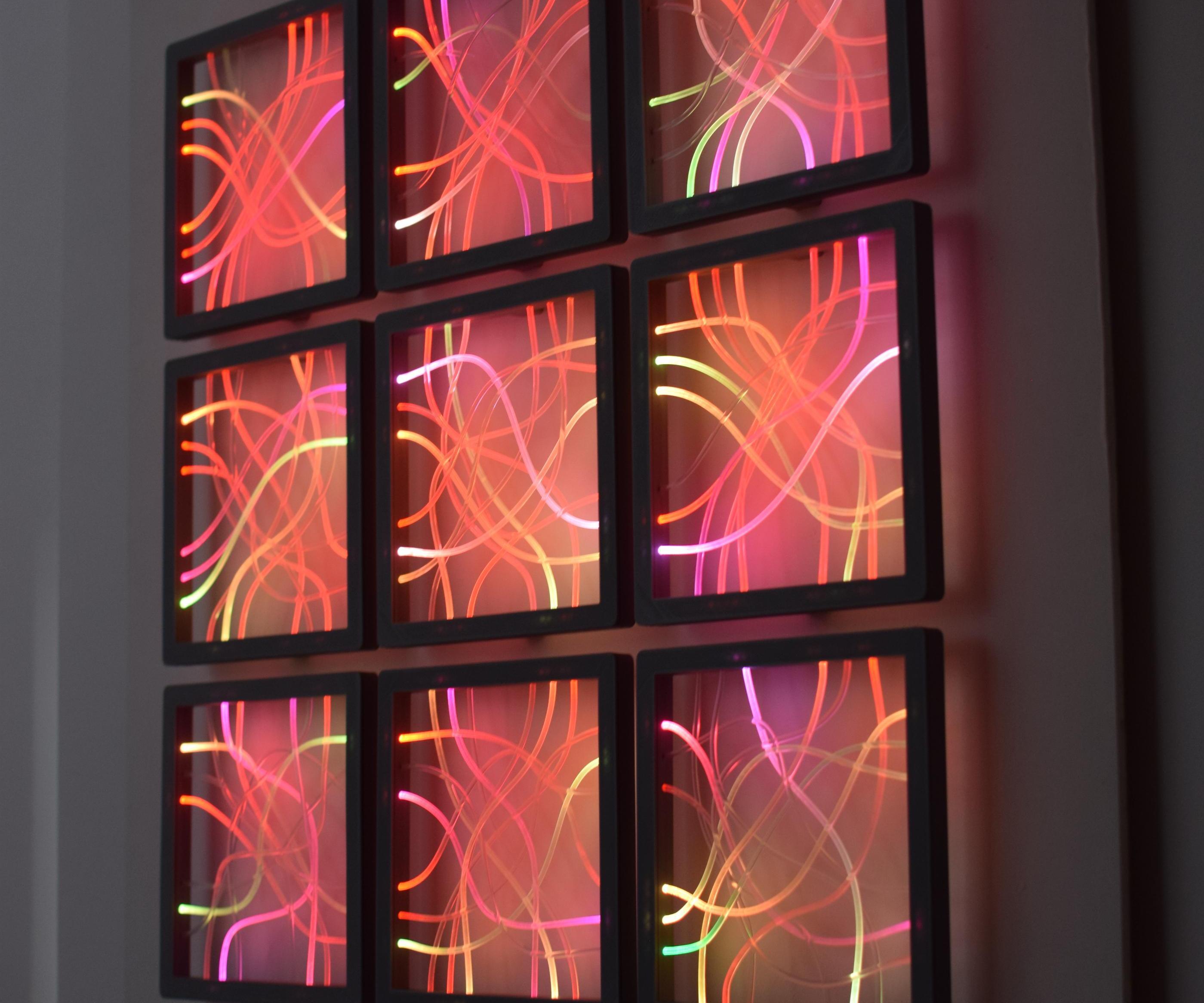 Fiber Optic and LEDs - a Wall Decoration