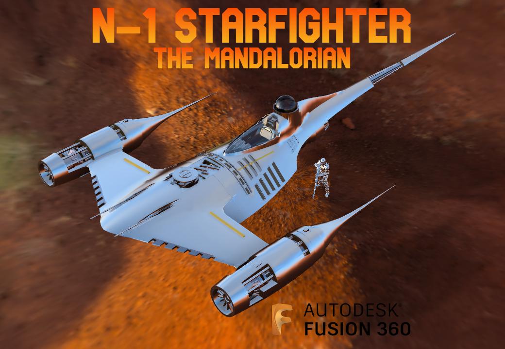 Creating the N-1 Mandalorian Starfighter! (Fusion 360)