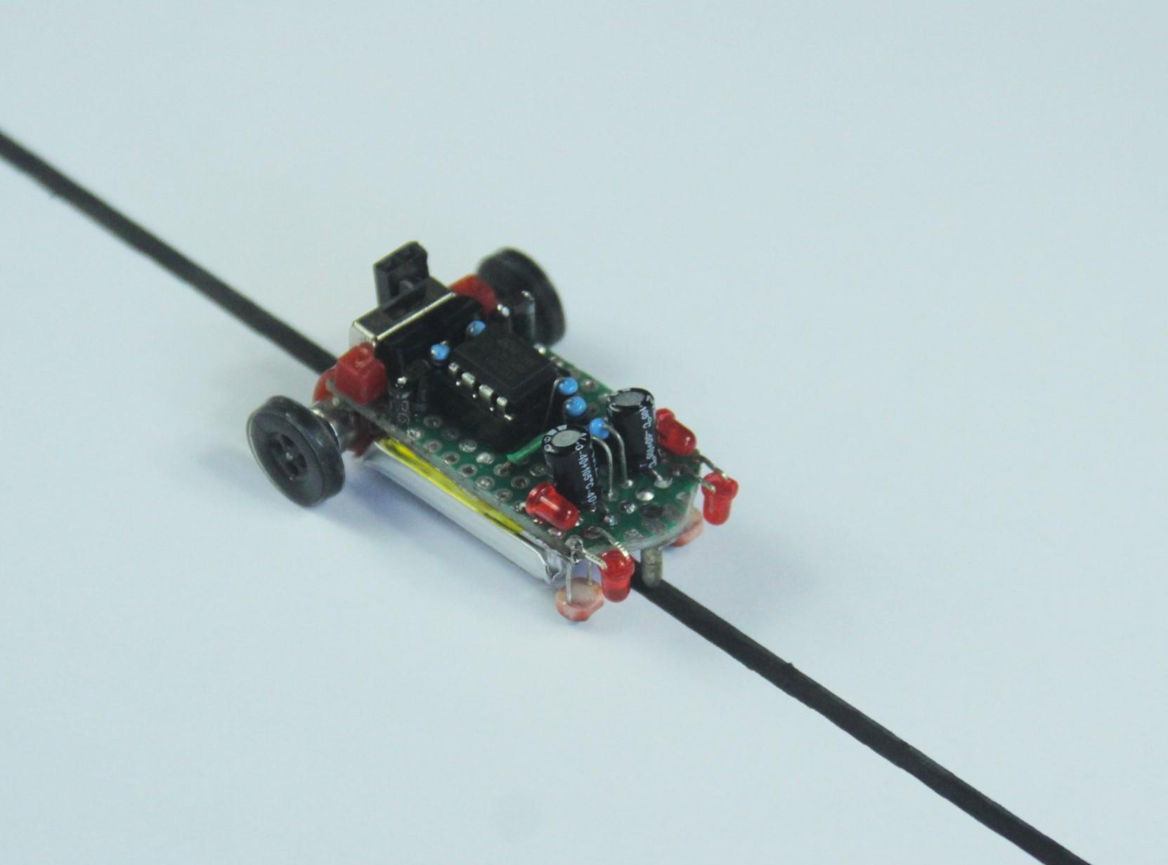 Make the Tiniest Line Follower Robot Without a Microcontroller