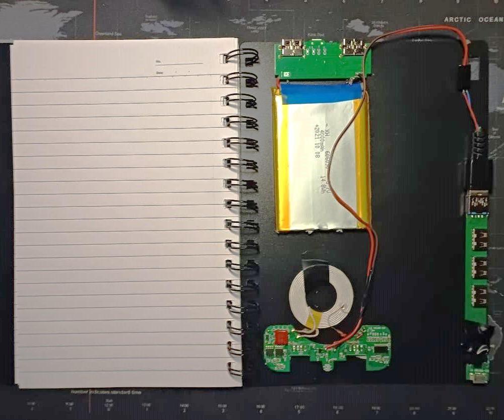 Journal With Power Bank and Wireless Charger