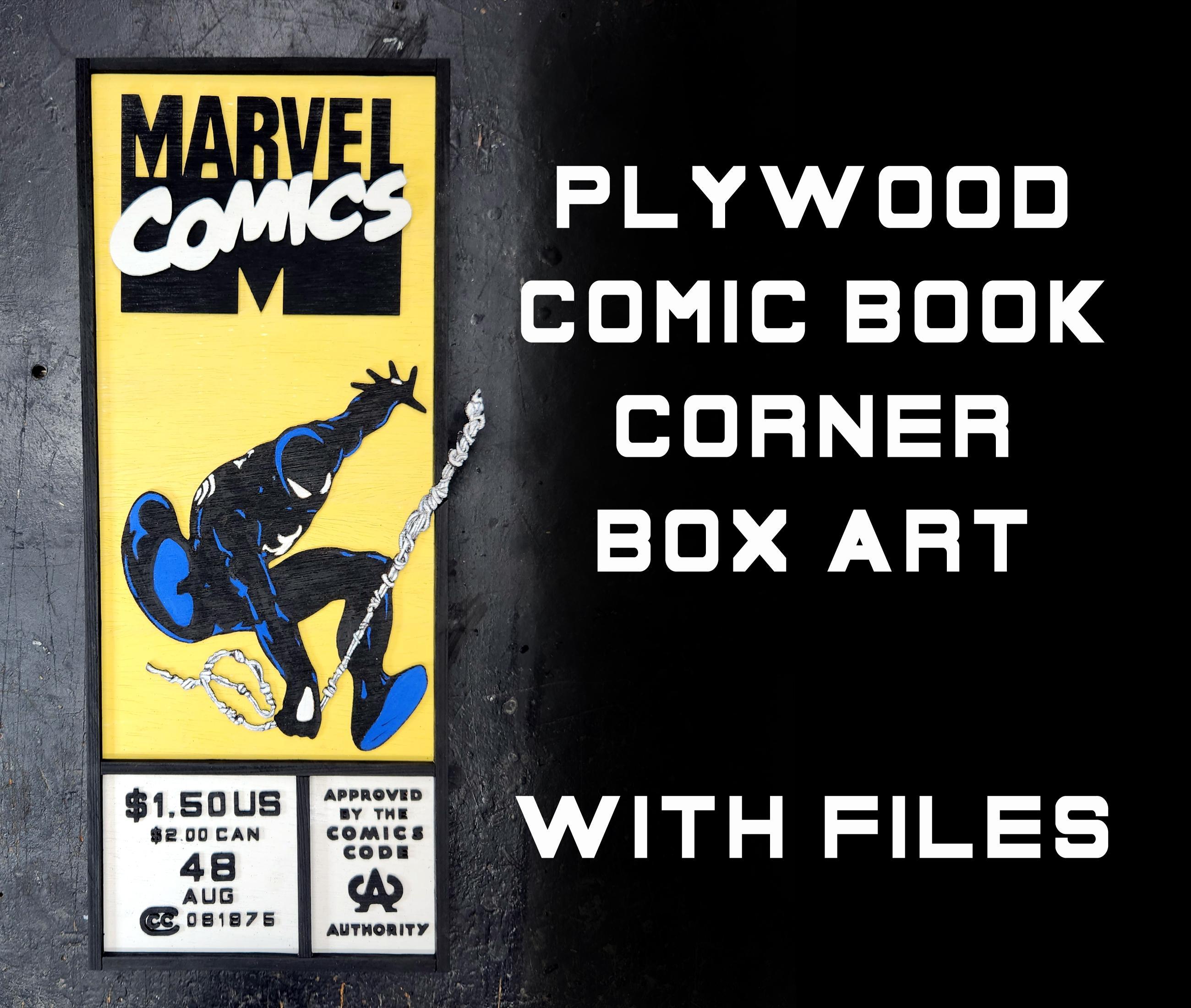Plywood Comic Book Corner Art - Laser Engraver Project - With Files