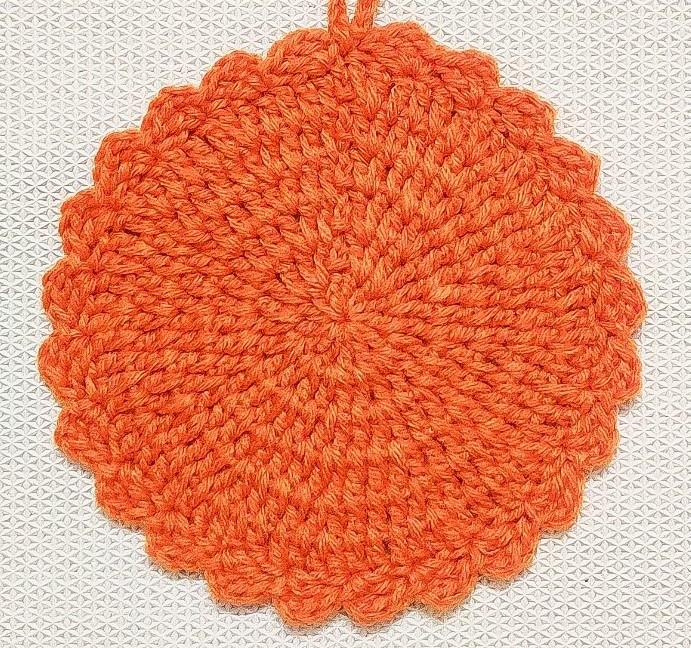 How to Crochet Pumpkin Potholder