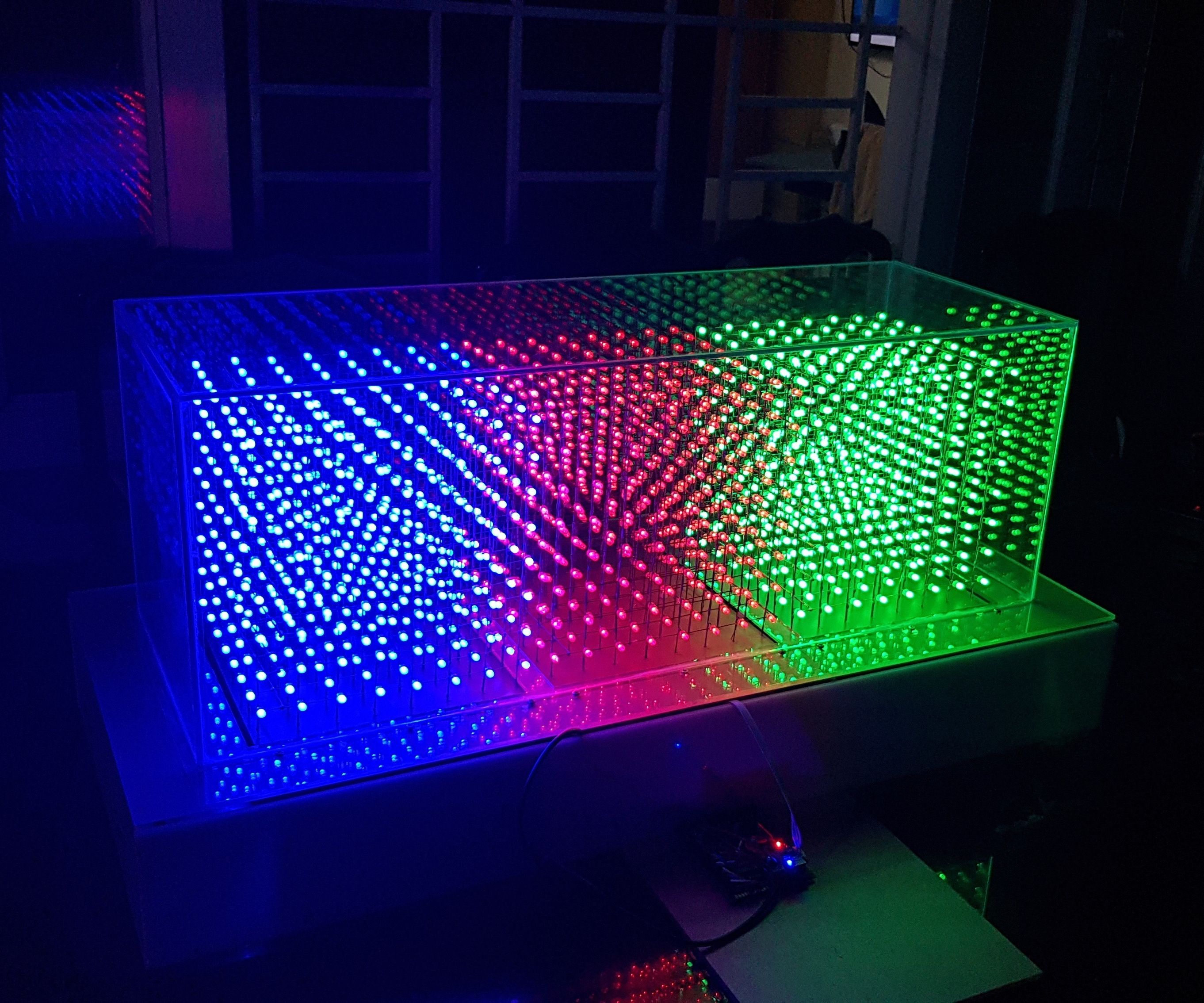 8x24x8 RED GREEN BLUE LED CUBE