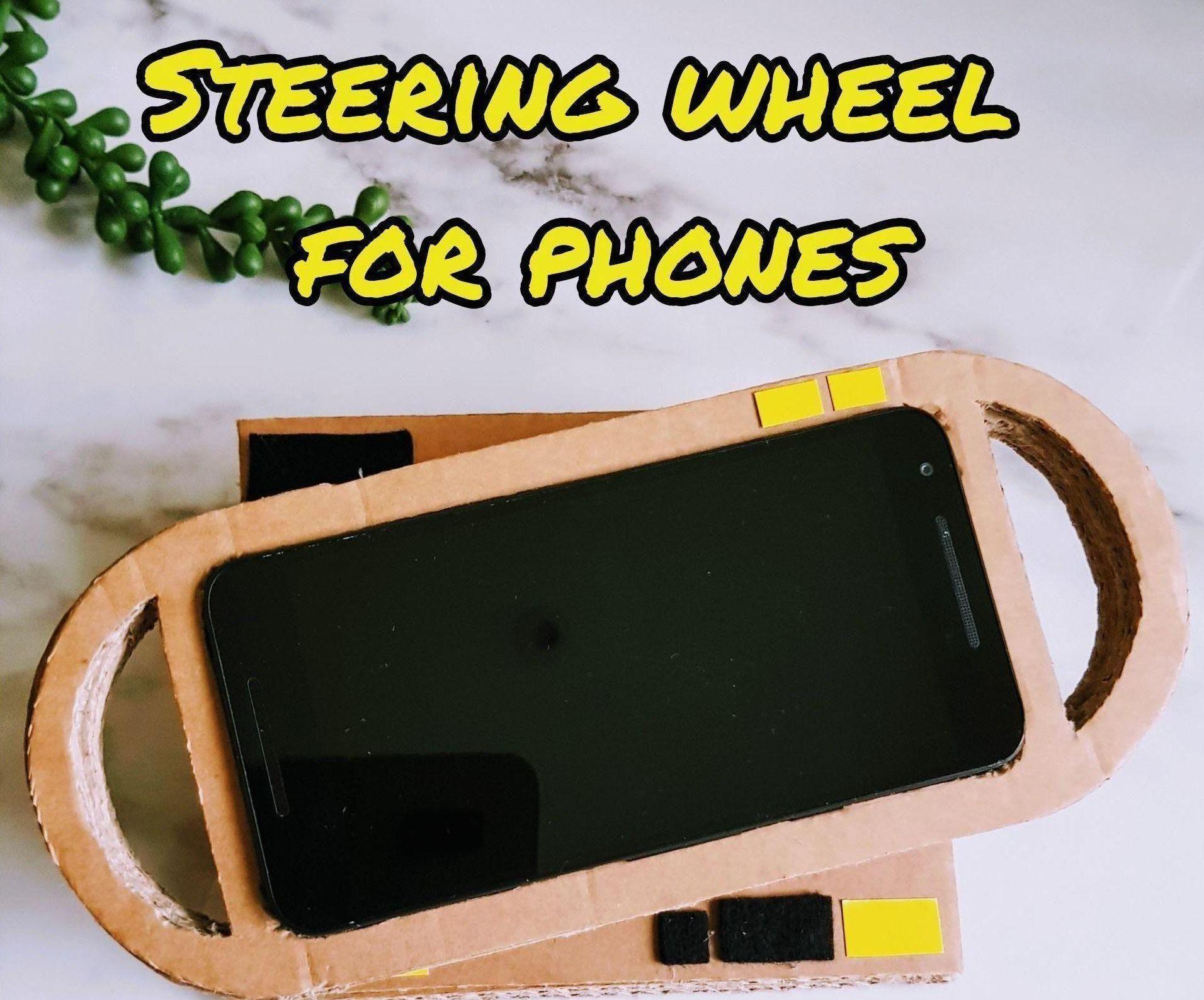 Cardboard Steering Wheel for Phone