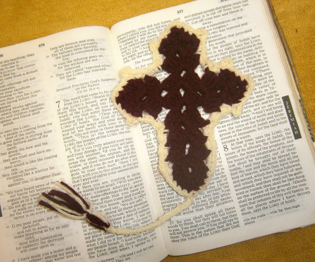 Crochet Cross Bookmark