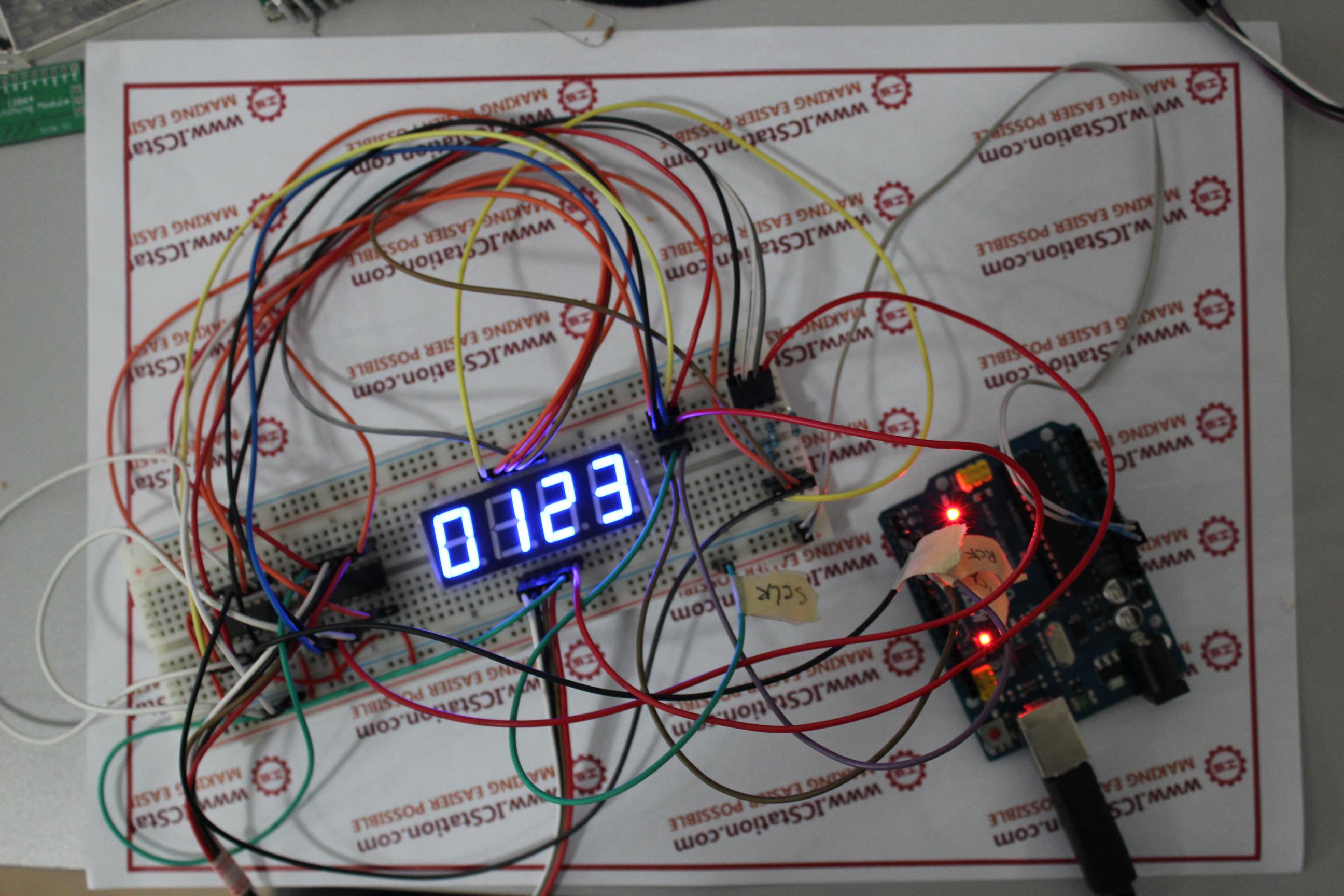 74HC595 Digital LED Display Based on Arduino( Code Provided)