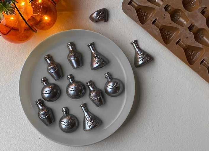 Poison Bottle Chocolates - Halloween Chocolate Candy Recipe