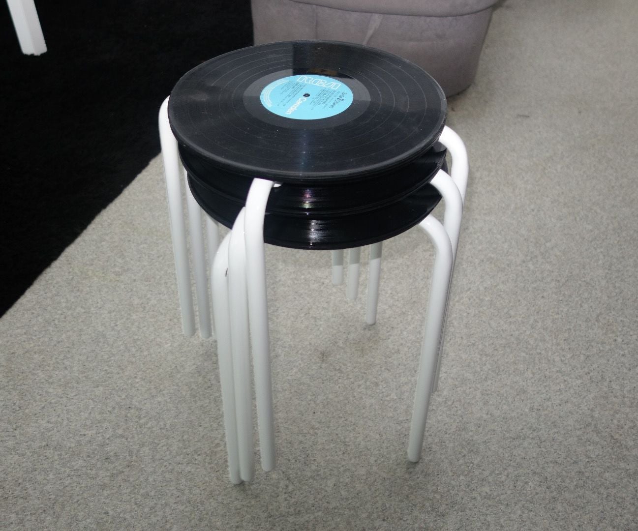 Vinyl Record Ikea Stool