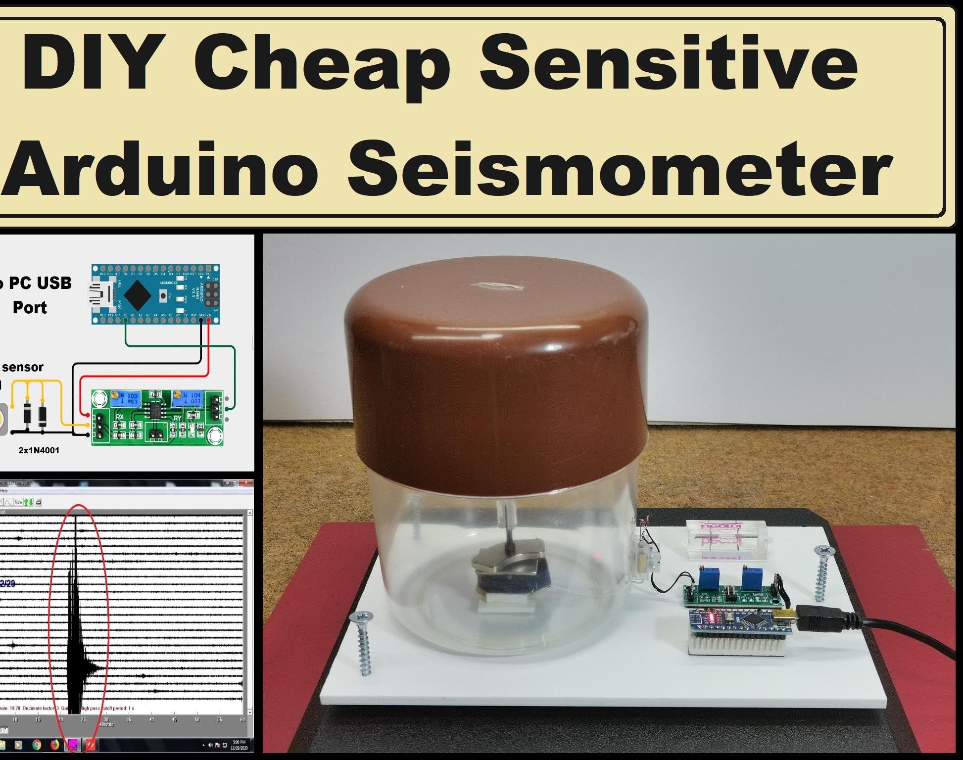 DIY Extremly Sensitive and Cheap Arduino Seismometer