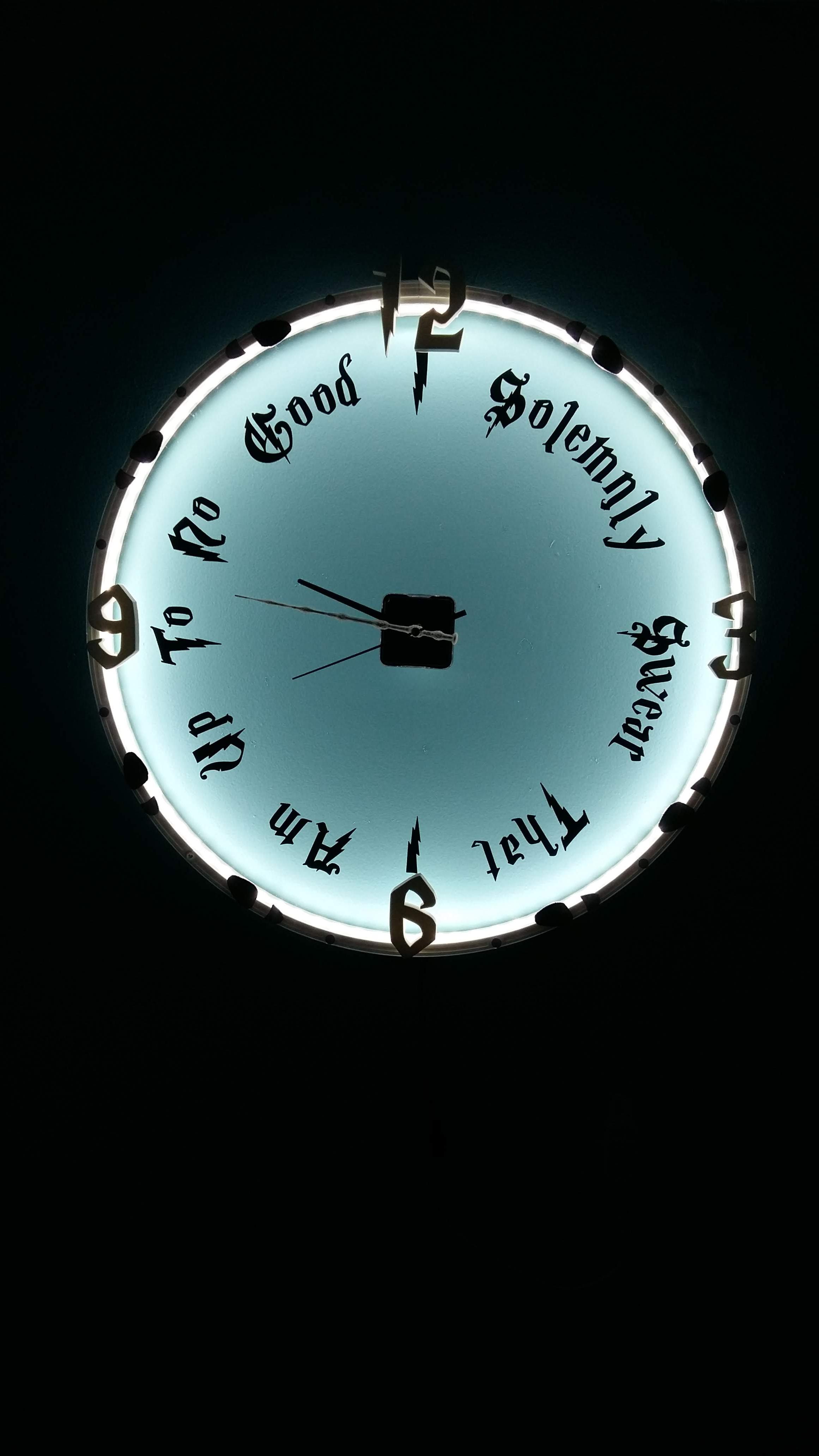 Harry Potter Wall Clock With L.E.D Strip Lighting