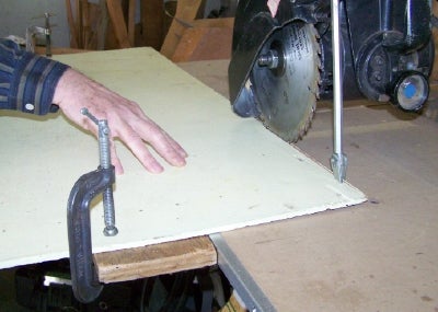 Truing a Panel Edge With a Radial Arm Saw