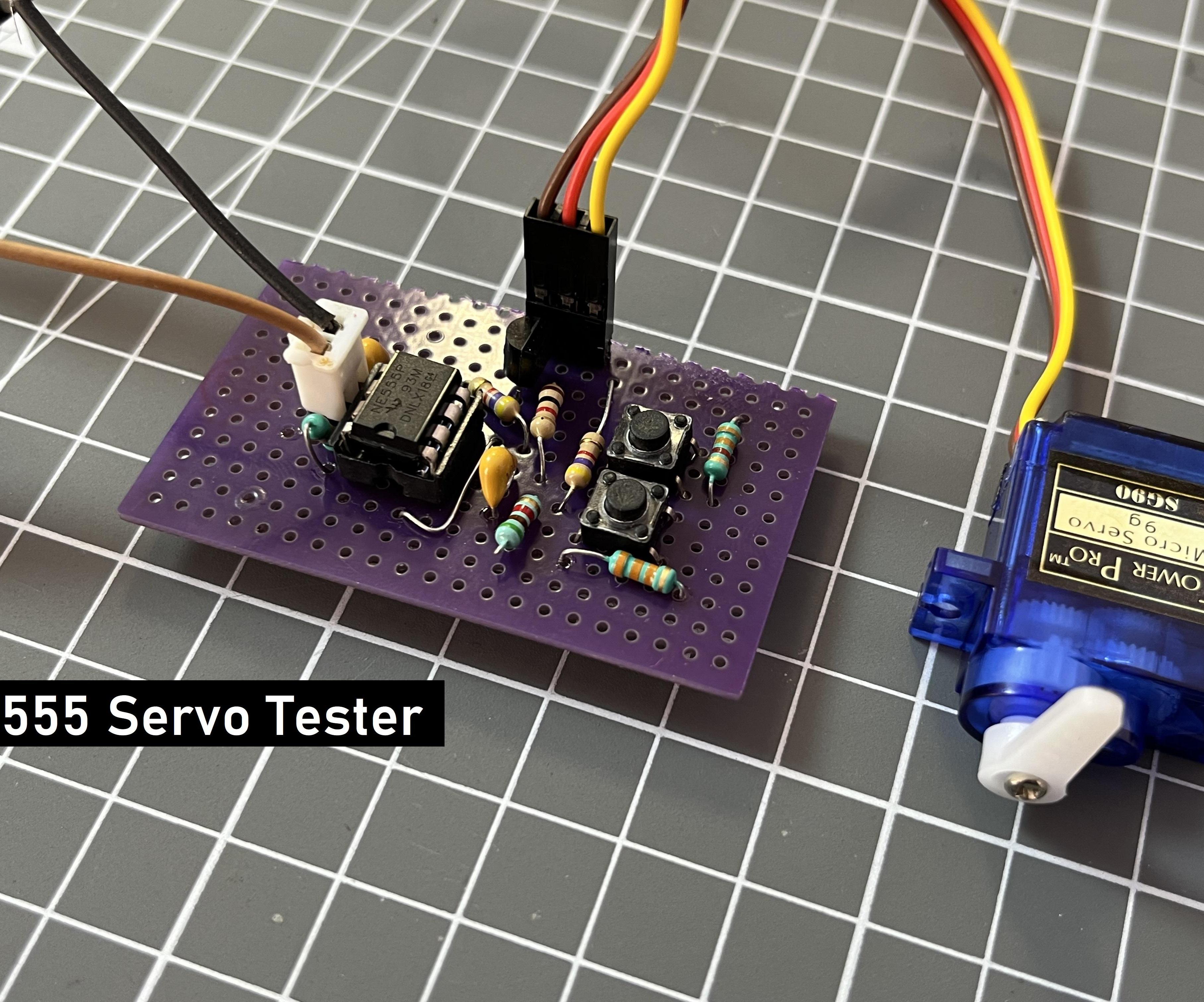 DIY Servo Motor Tester Using 555 IC