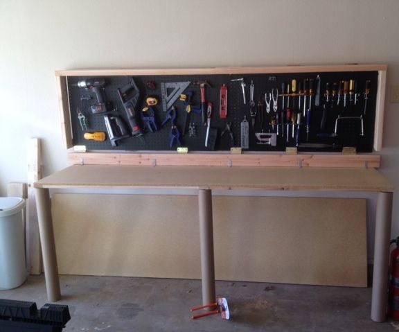 Wall-Mounted Folding Workbench