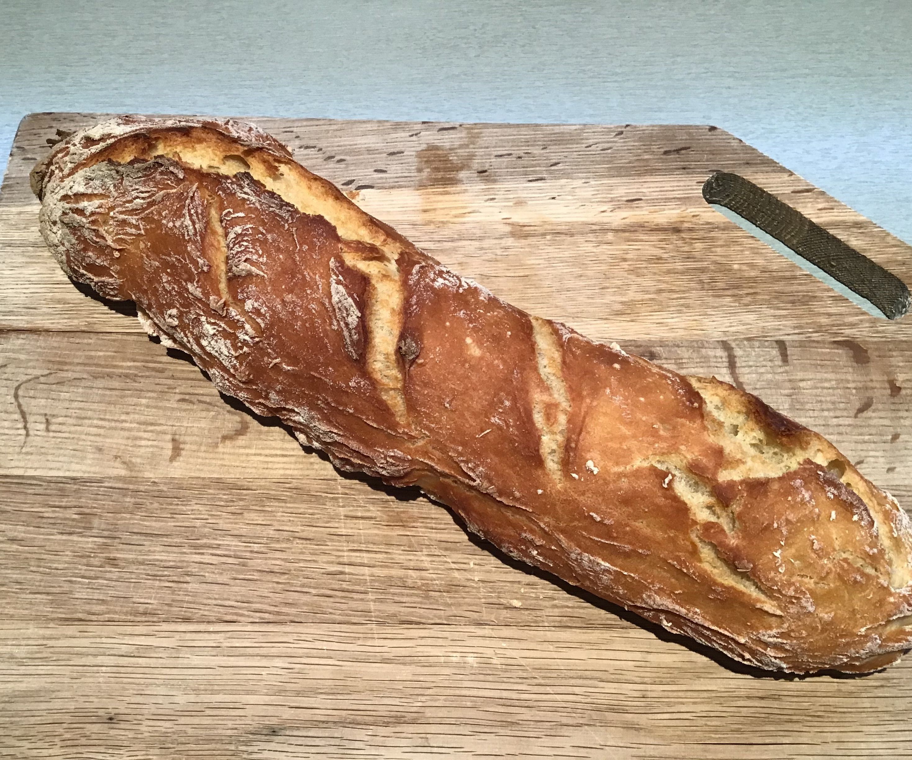 No-Knead French Baguette